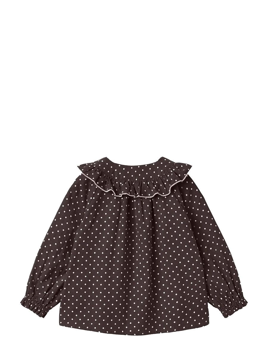 Fliink - DOLLY DOT BLOUSE - pluusid ja tuunikad - coffee bean dot - 2
