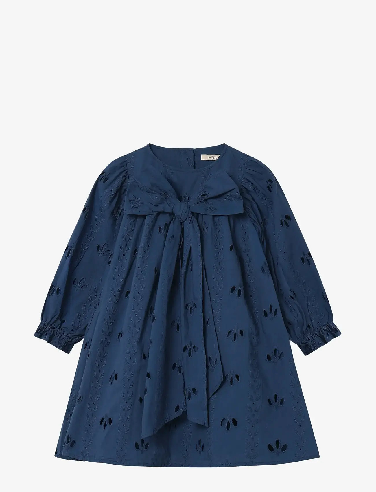 Fliink - CAMMA BOW DRESS - pikkade varrukatega vabaaja kleidid - blue - 1