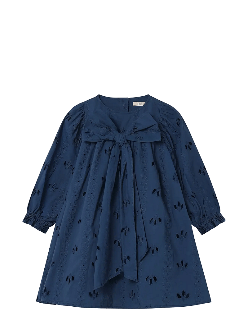 Fliink - CAMMA BOW DRESS - pikkade varrukatega vabaaja kleidid - blue - 1