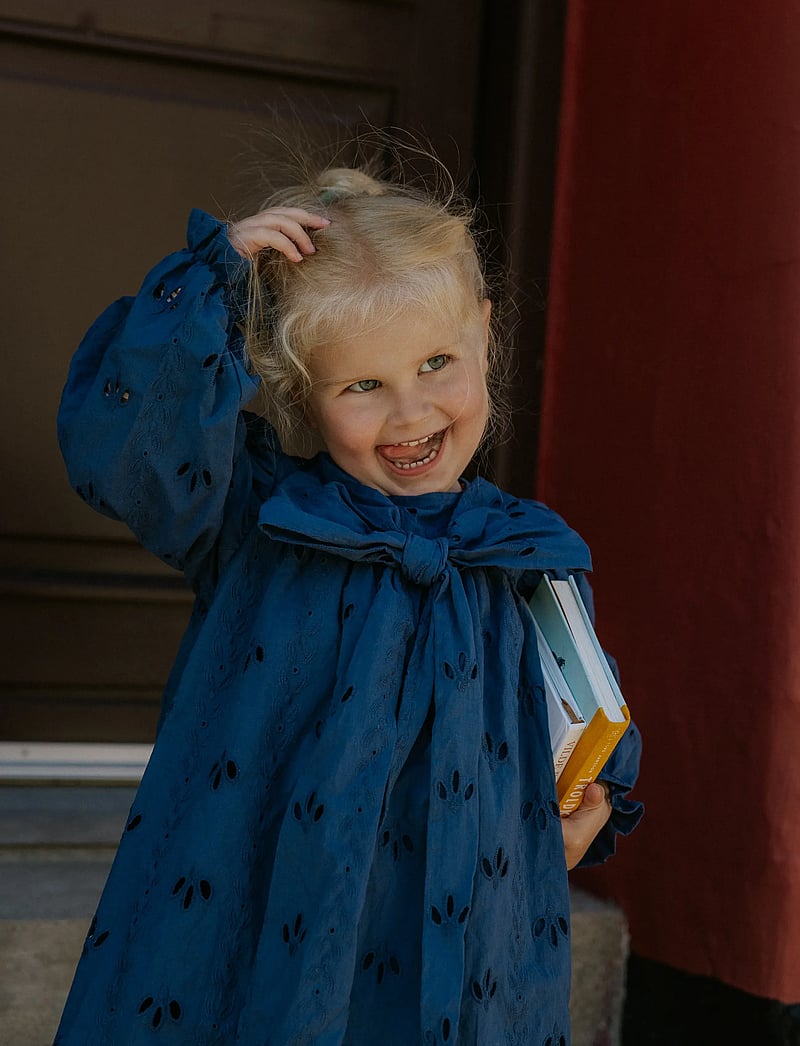 Fliink - CAMMA BOW DRESS - pikkade varrukatega vabaaja kleidid - blue - 0