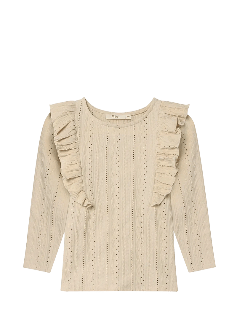 Fliink - GABBY LS BLOUSE - blusen & tuniken - sandshell - 0