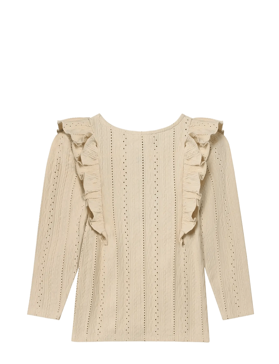 Fliink - GABBY LS BLOUSE - blouses & tunics - sandshell - 1