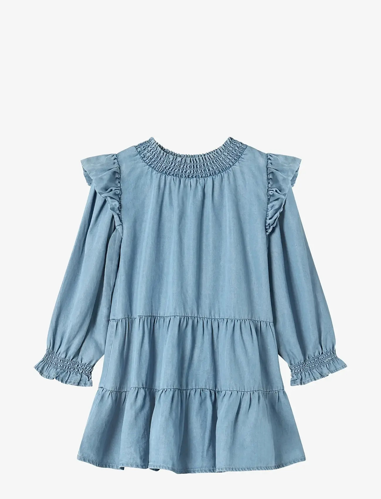 Fliink - HURLUM LS DRESS - langærmede hverdagskjoler - light denim blue - 0