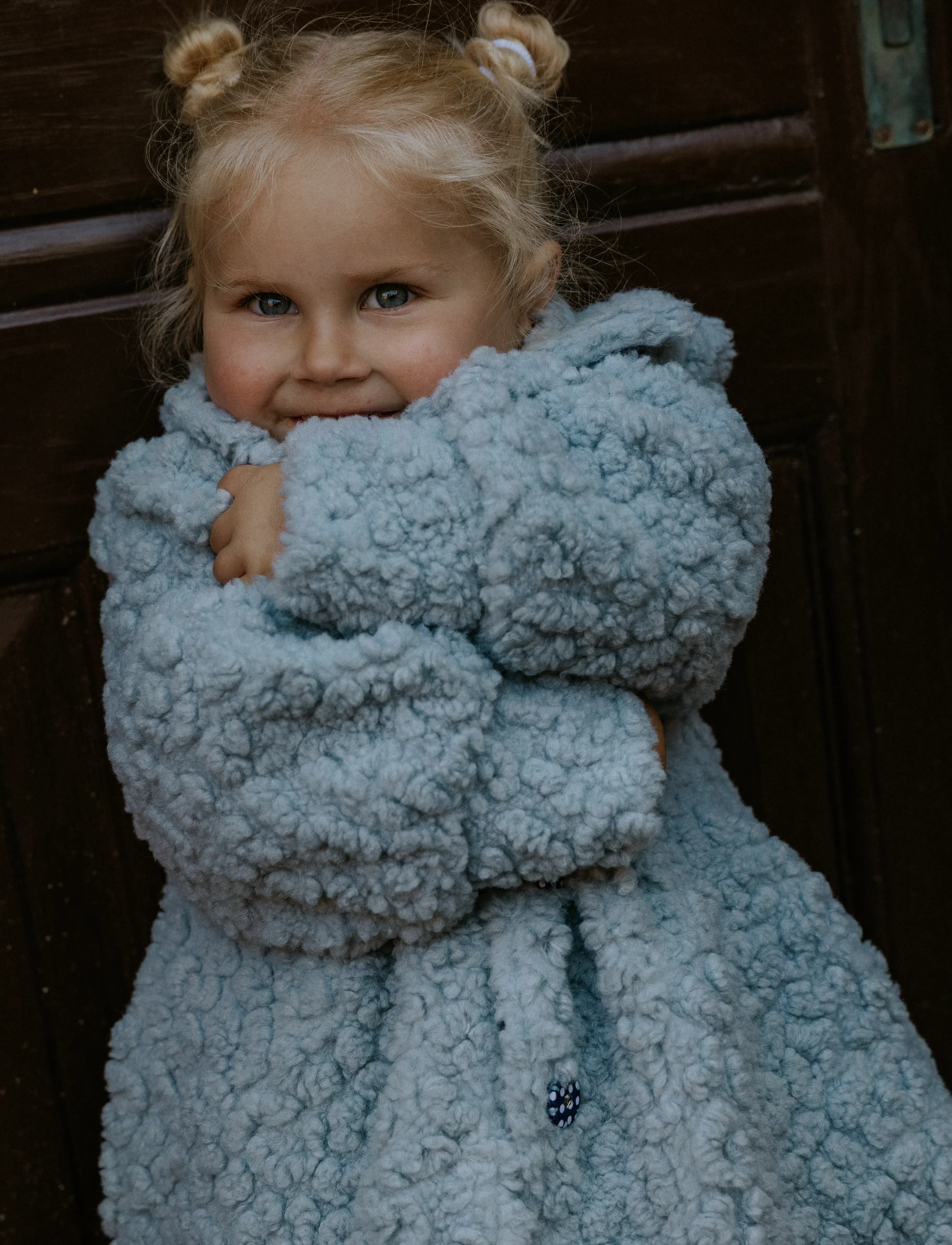 Fliink Jolly Coat, 18 M, Jackets & Coats, Blau - Faux Fur, Kinder