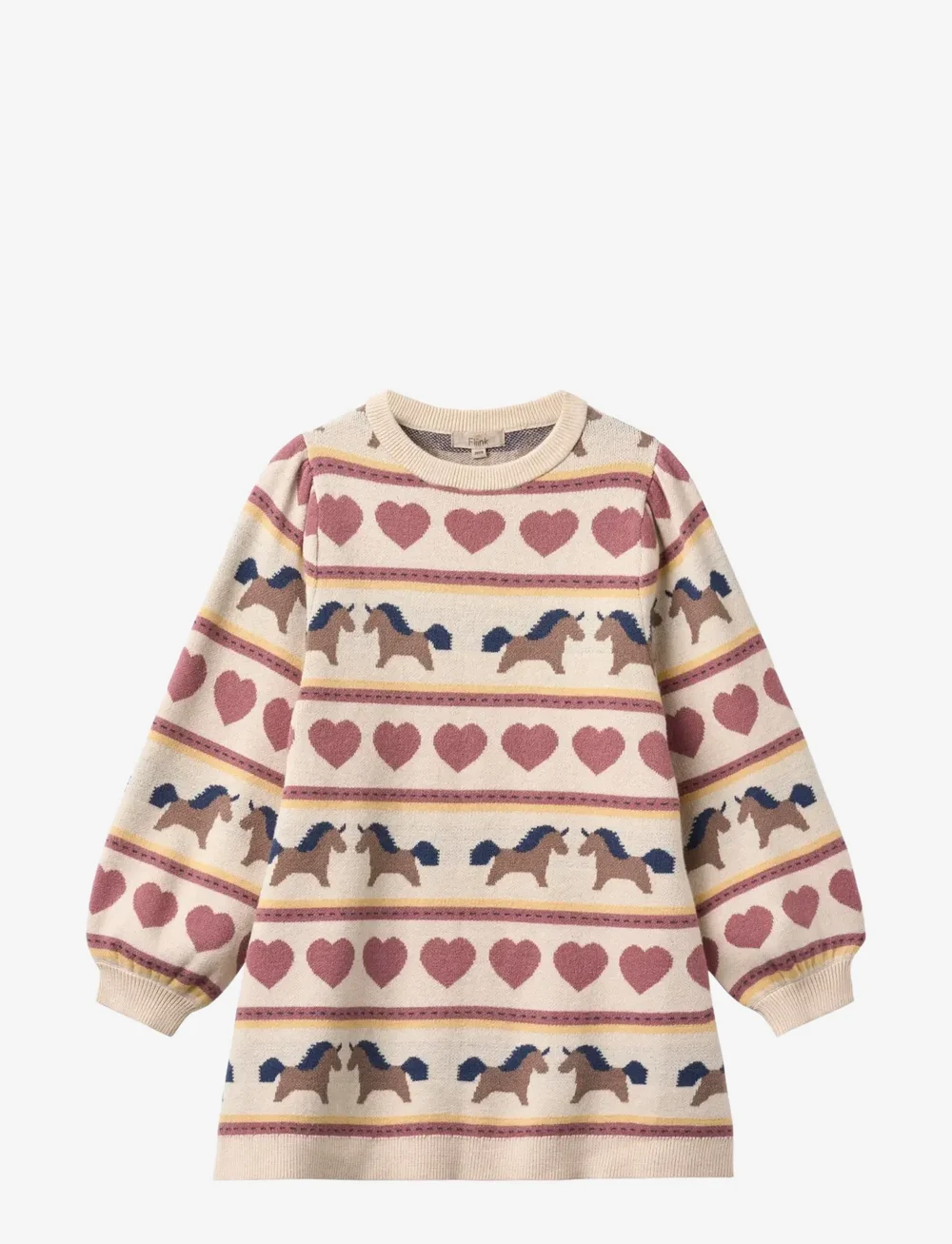 Fliink - KINO LS MULTI DRESS - långärmade vardagsklänningar - sandshell - 0