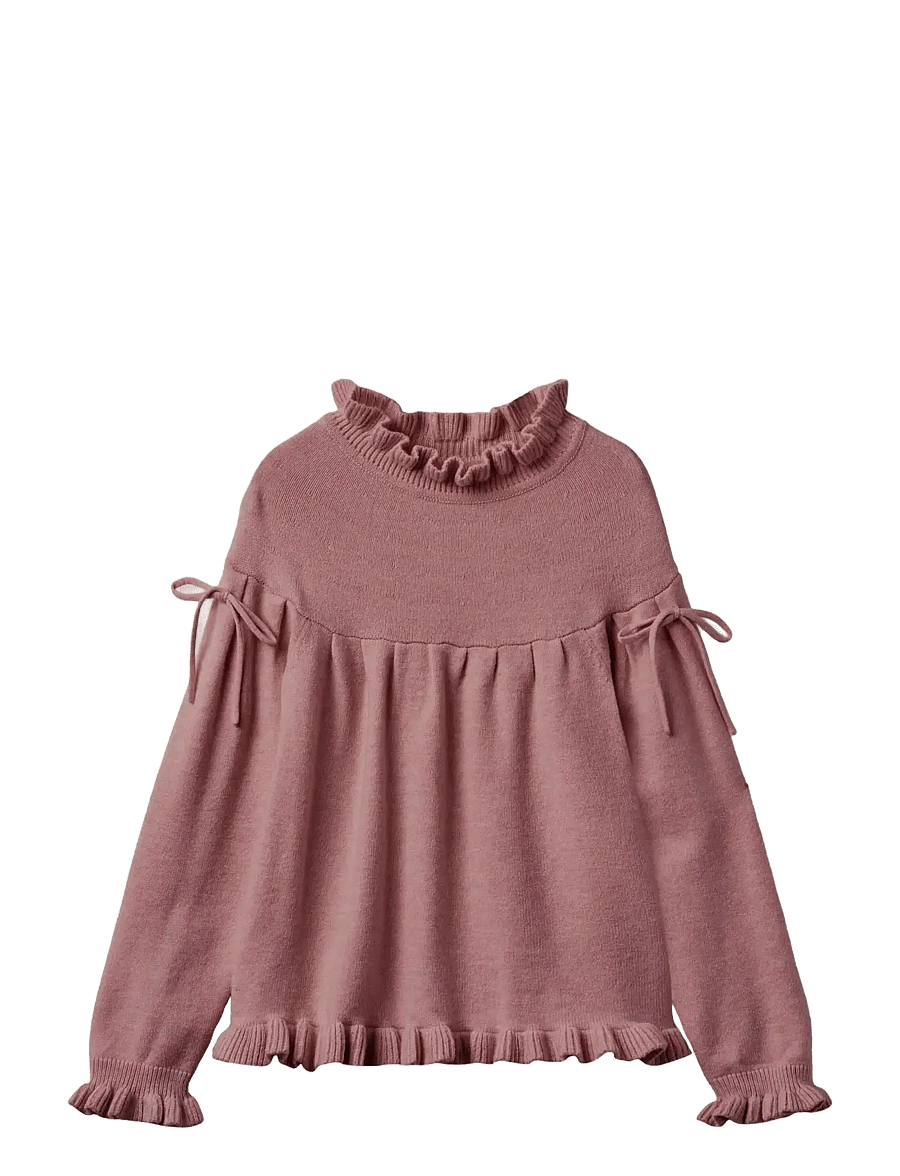 Fliink - KINO LS KNIT BLOUSE - ash rose - 1