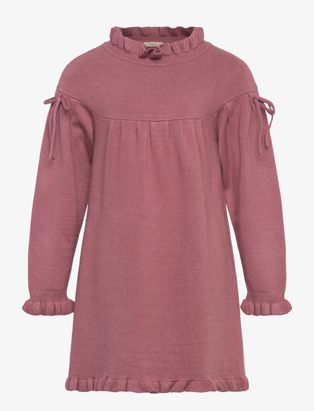 Fliink - KINO LS KNIT DRESS - langärmelige freizeitkleider - ash rose - 0