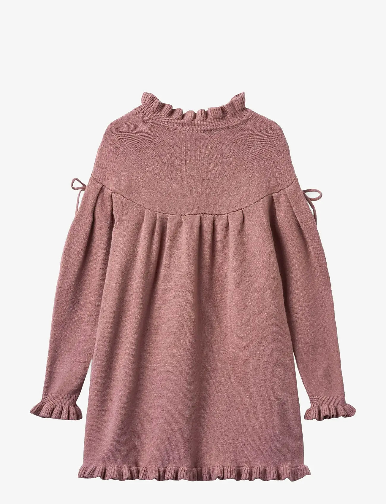 Fliink - KINO LS KNIT DRESS - långärmade vardagsklänningar - ash rose - 1