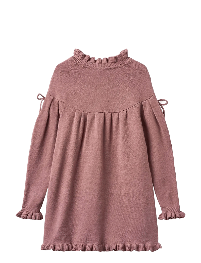 Fliink - KINO LS KNIT DRESS - långärmade vardagsklänningar - ash rose - 1