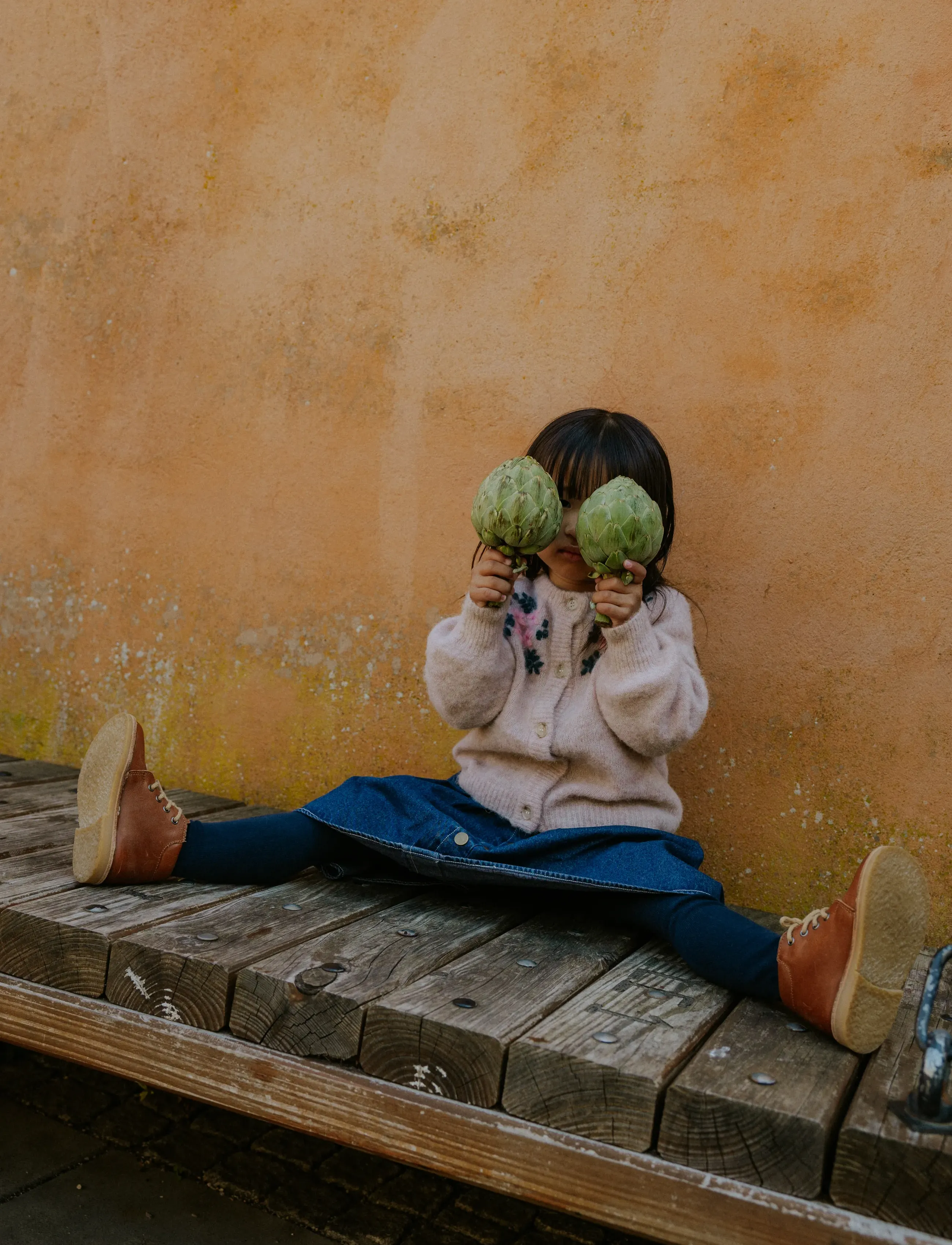 Fliink STAR ALPACA EMBROIDERED CARDIGAN - Strickmode - PEACH WHIP / beige