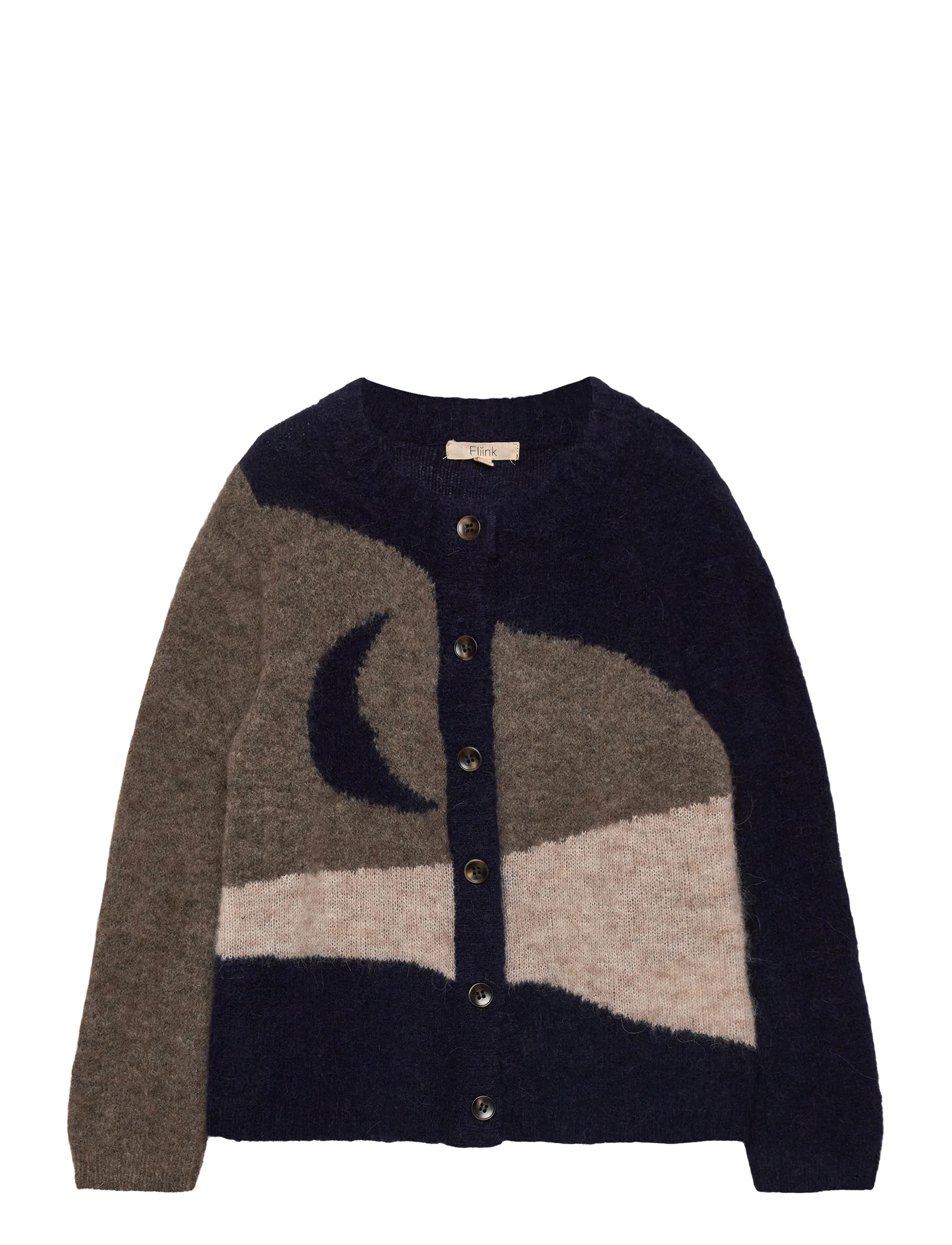 Fliink STAR MOON CARDIGAN - Overdele - PINE BARK / navy
