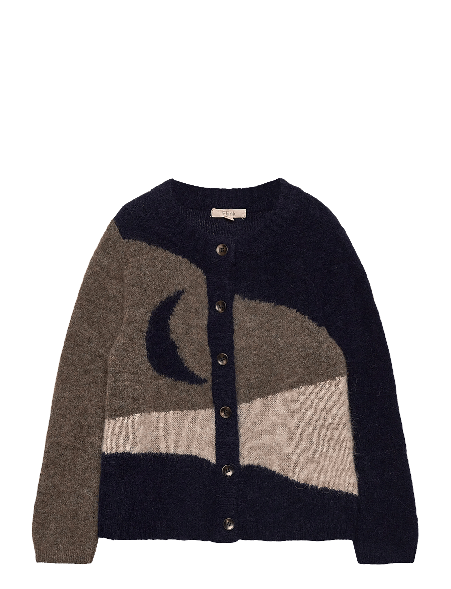 Fliink - STAR MOON CARDIGAN - cardigans - pine bark - 1