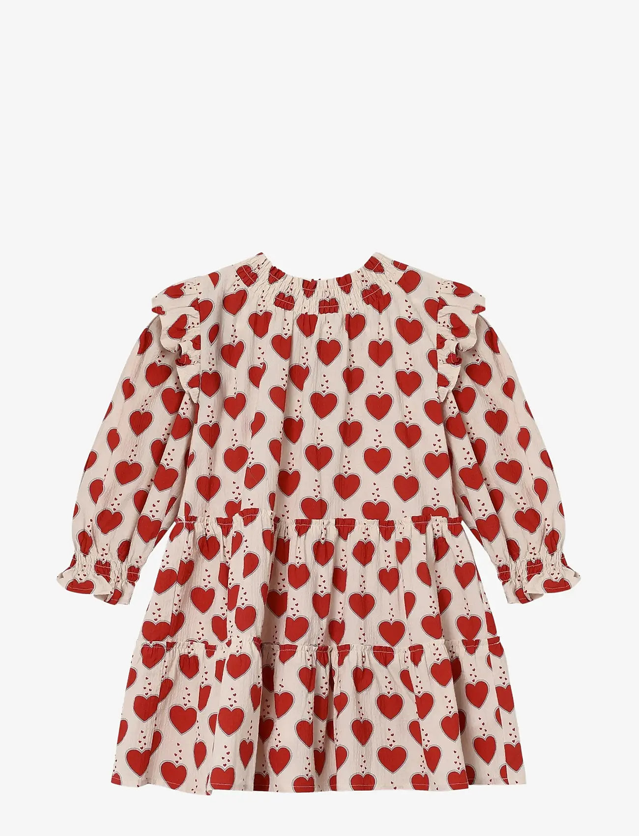 Fliink - WINTER HEART DRESS - long-sleeved baby dresses - cream - 1