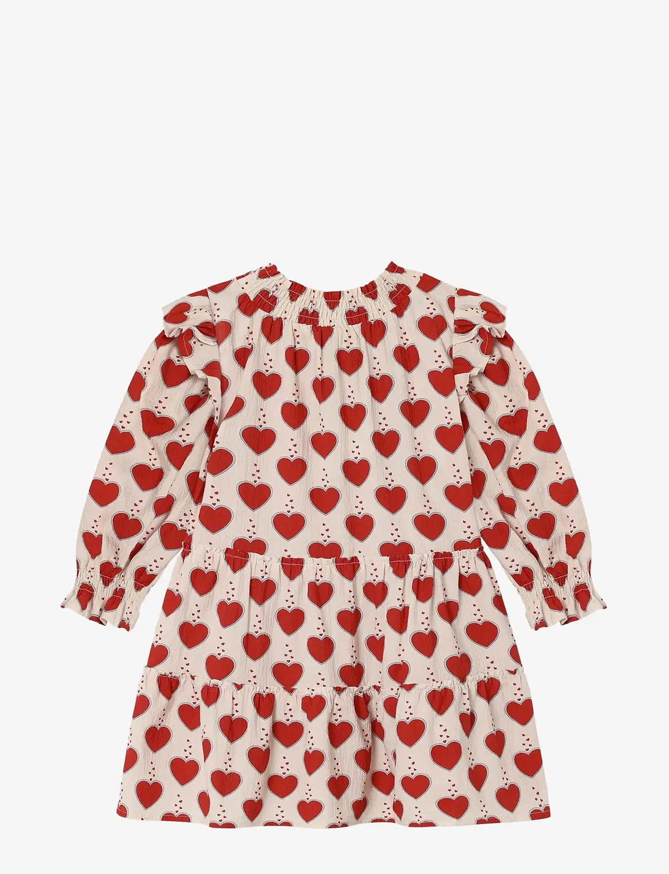 Fliink - WINTER HEART DRESS - long-sleeved baby dresses - cream - 2