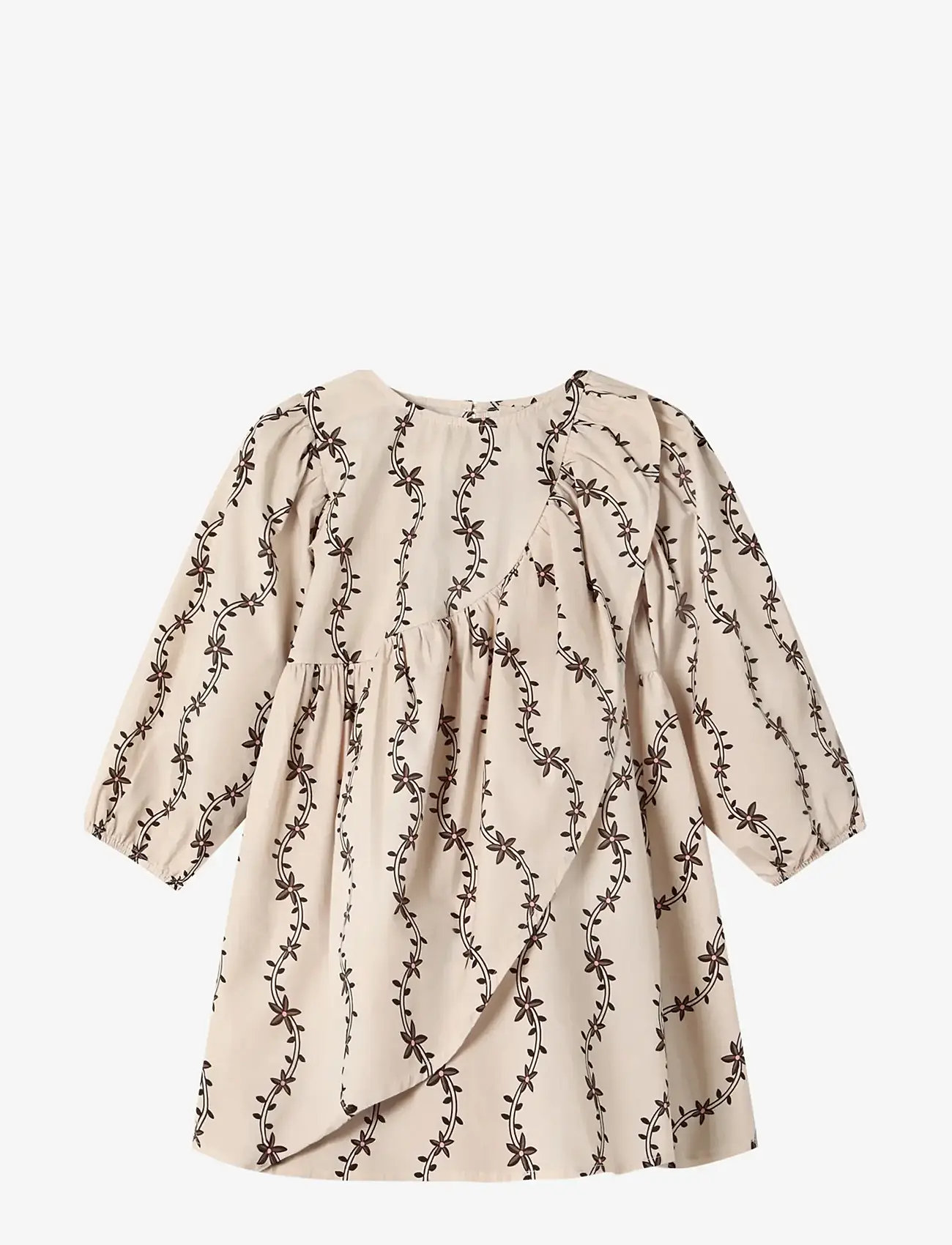 Fliink - DOLDY LS DRESS - långärmade babyklänningar - sandshell aop - 0