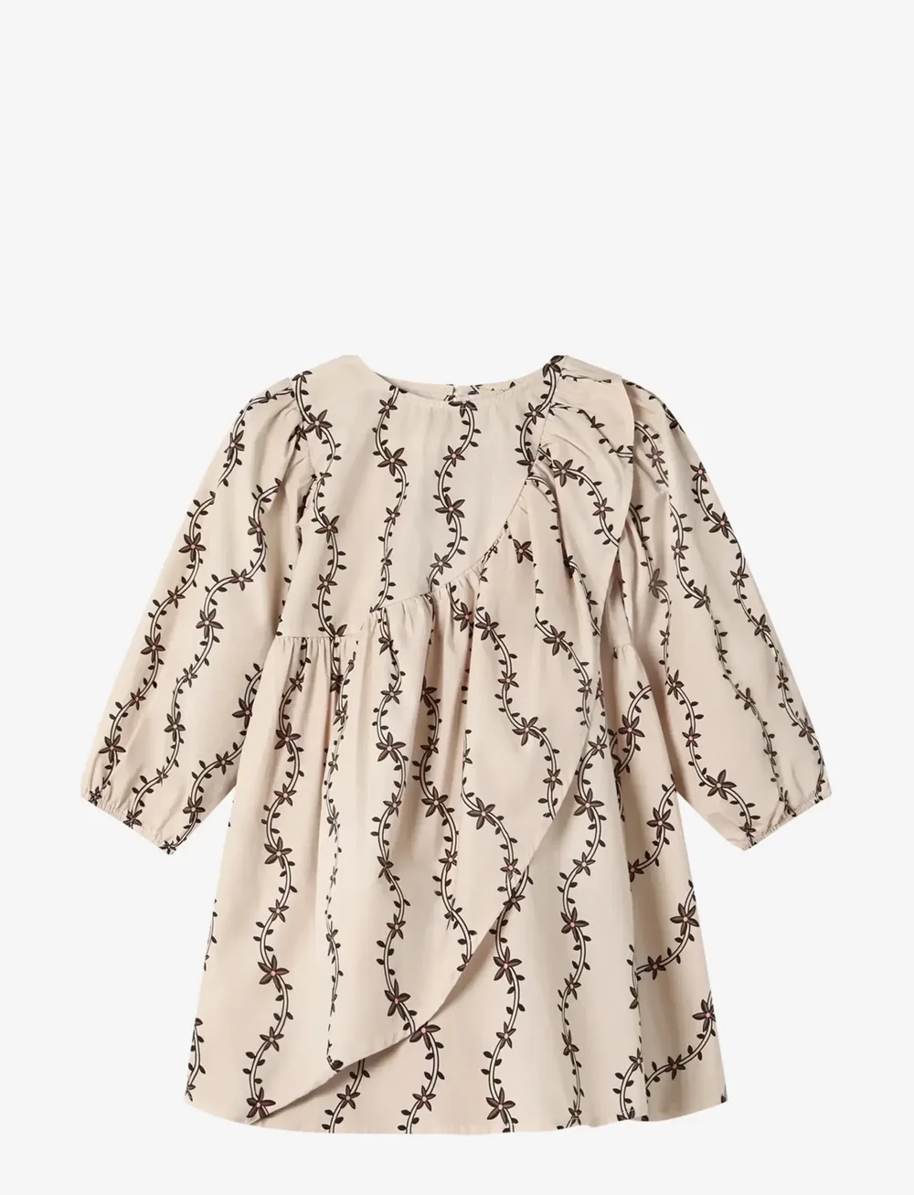 Fliink - DOLDY LS DRESS - långärmade vardagsklänningar - sandshell aop - 0
