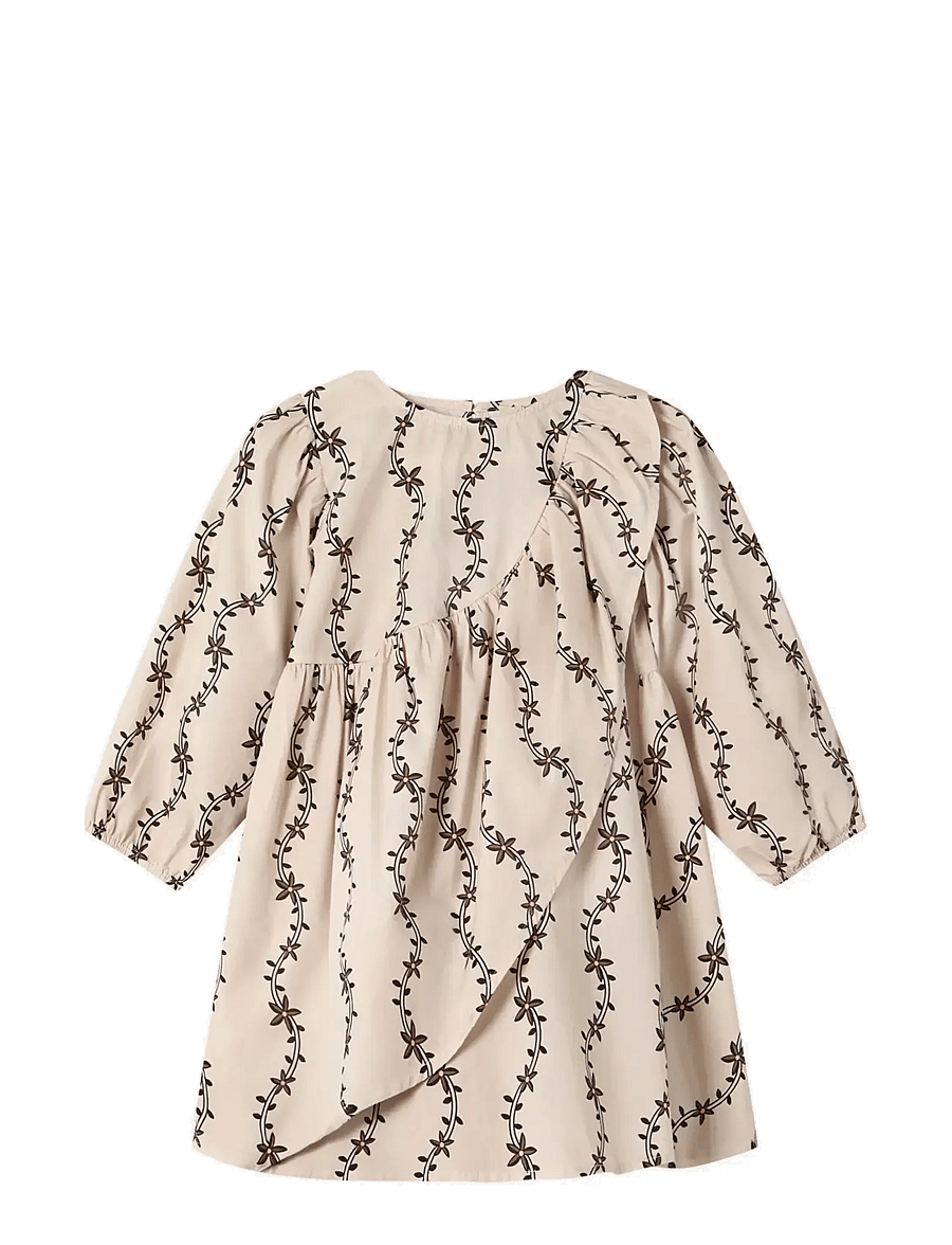 Fliink - DOLDY LS DRESS - langärmelige babykleider - sandshell aop - 0