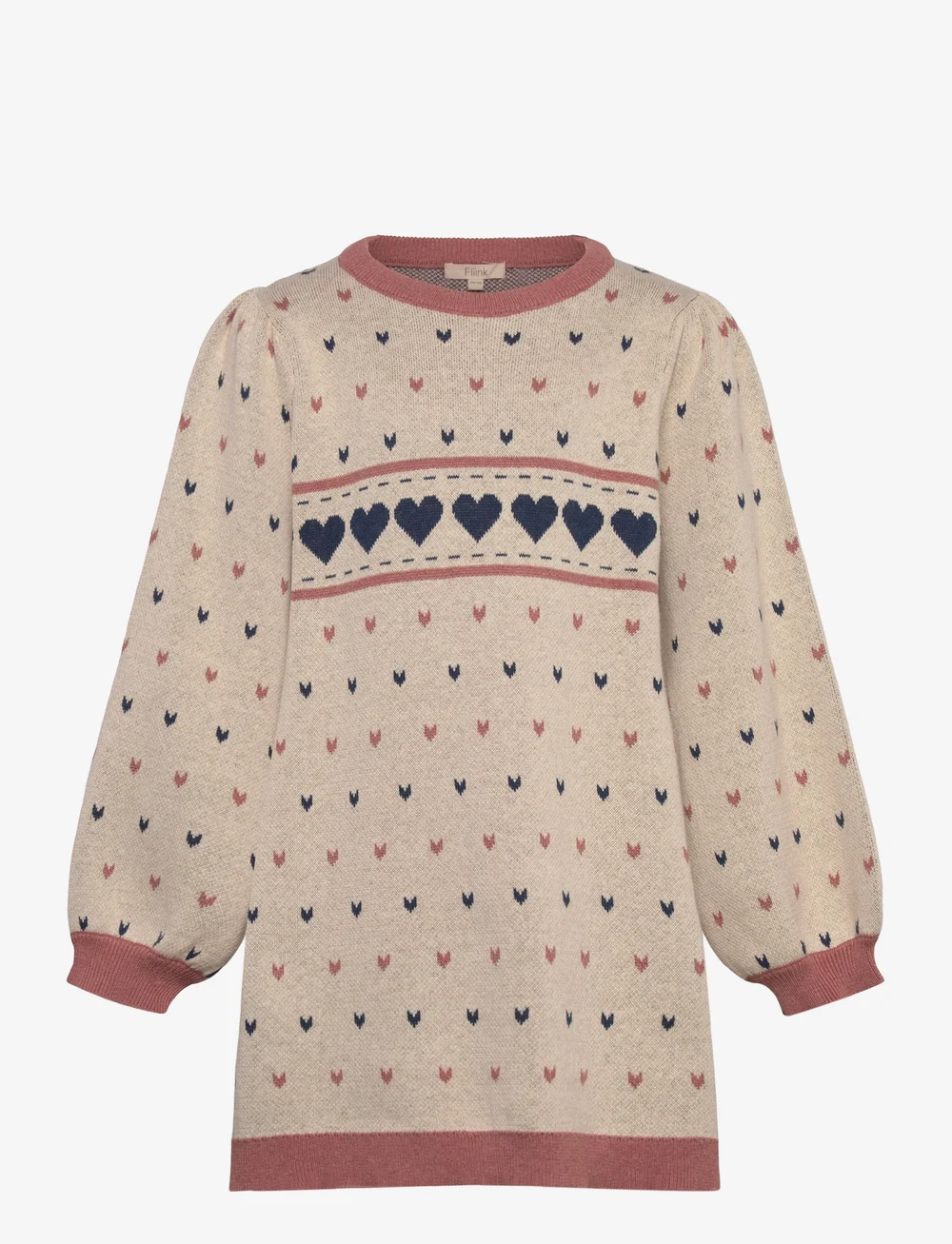 Fliink - NOVA MULTI HEART DRESS - langærmede hverdagskjoler - sandshell - 0