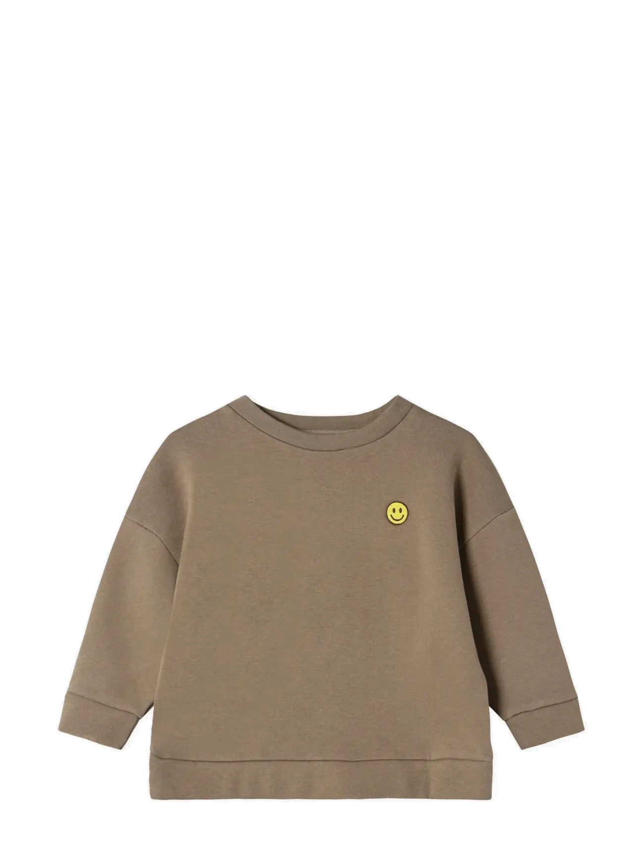 Fliink Alvin Ls Smiley Sweatshirt, Børn, Smiley Sweatshirt, Beige, Str: 12 M