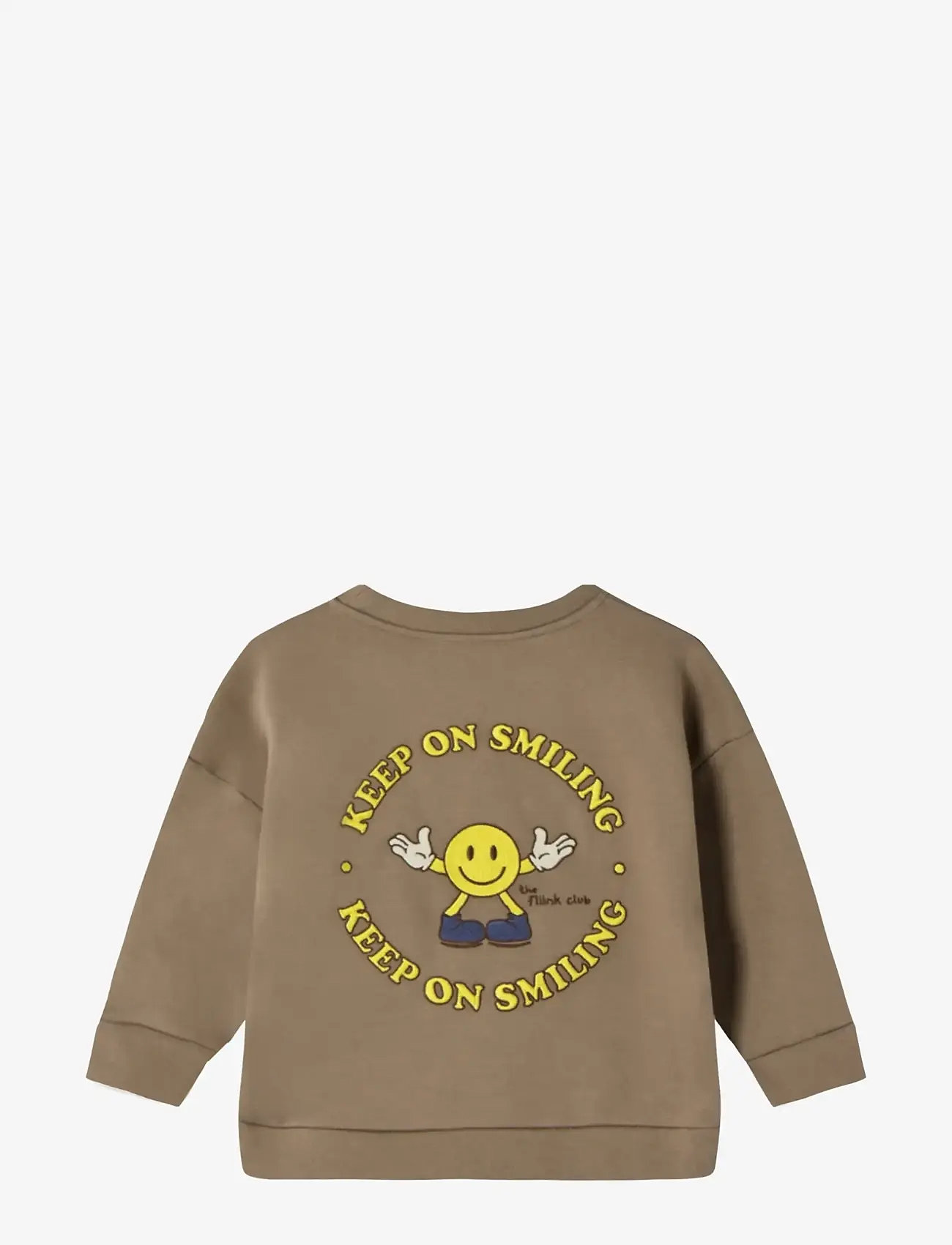Fliink - ALVIN LS SMILEY SWEATSHIRT - herbstliche kleidung - pine bark - 1