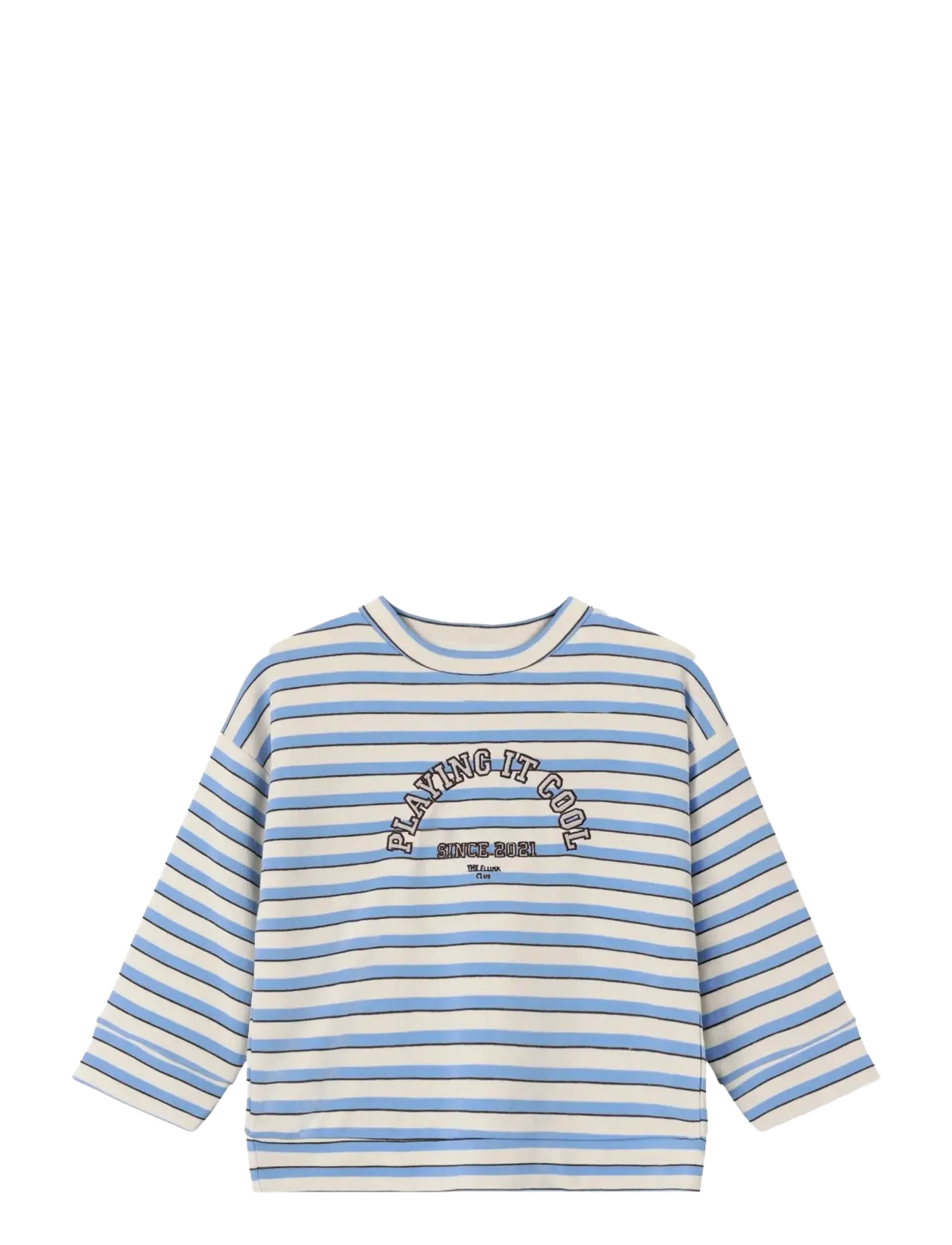 FLIINK Alvin Stripe Sweatshirt Blau - 116 - Kinder