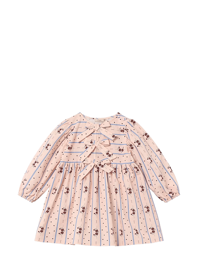 Fliink - COLOMBE LS DRESS - langærmede babykjoler - pink - 0