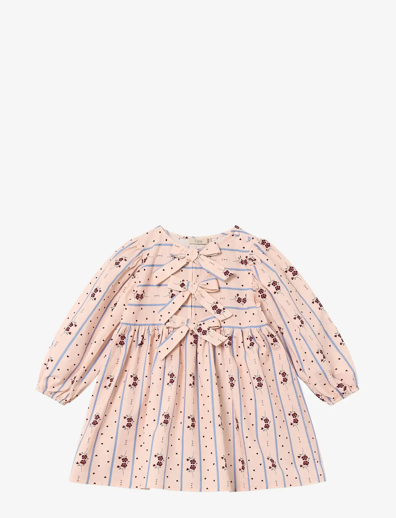 Fliink - COLOMBE LS DRESS - langærmede babykjoler - pink - 1