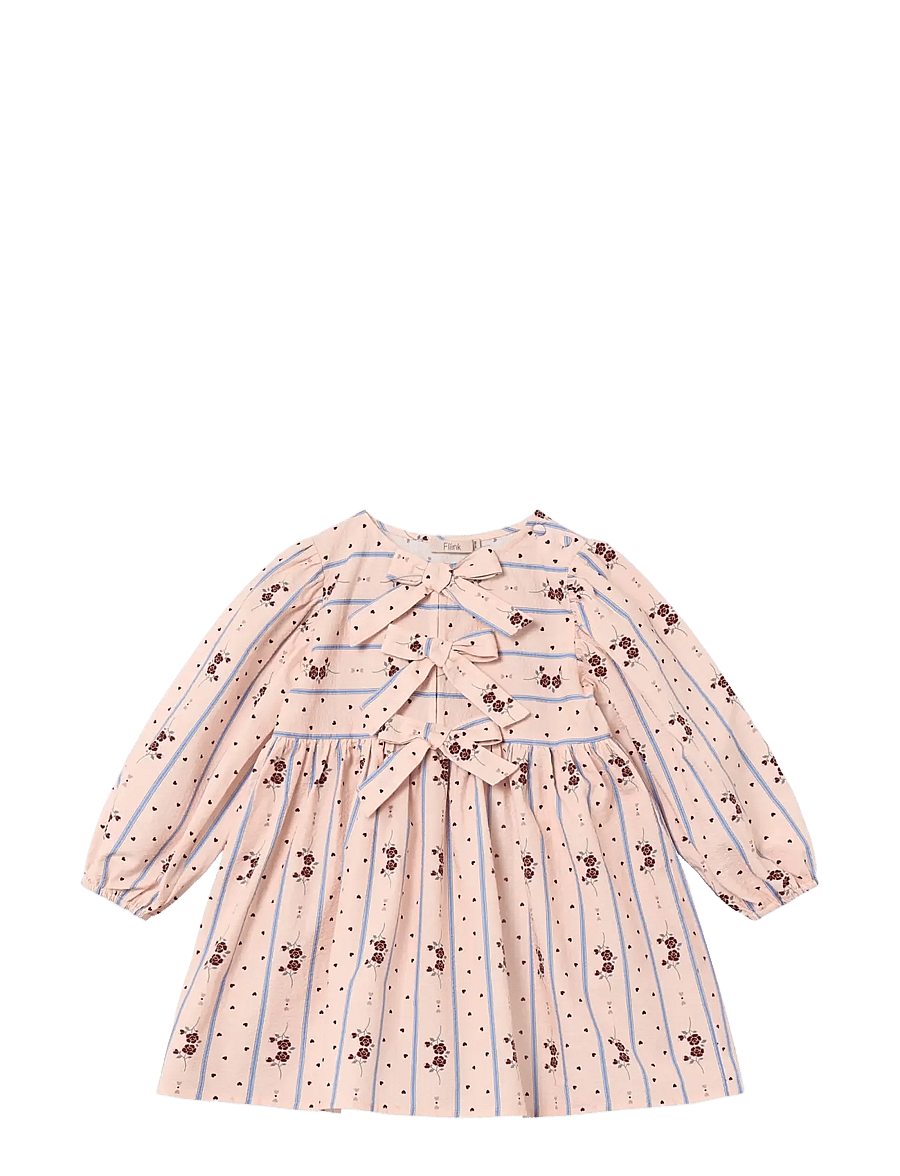 Fliink - COLOMBE LS DRESS - långärmade babyklänningar - pink - 1