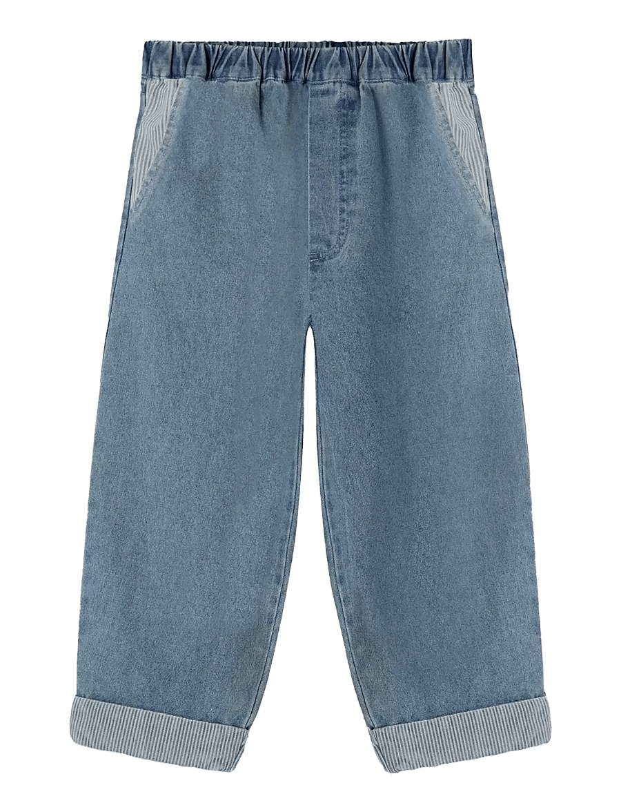 Fliink - DON CONTRAST PANT - loose jeans - blue - 2
