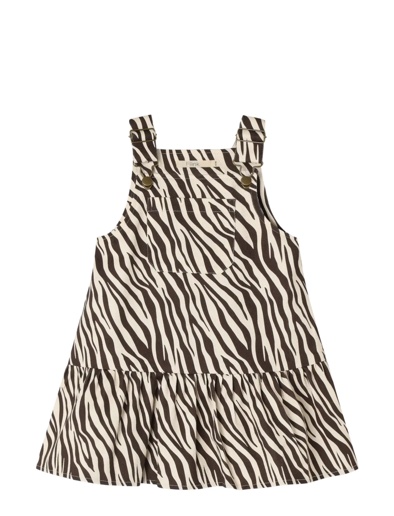 Fliink DUNA ZEBRA SPENCER DRESS - Hängselklänningar - CREAM / multi