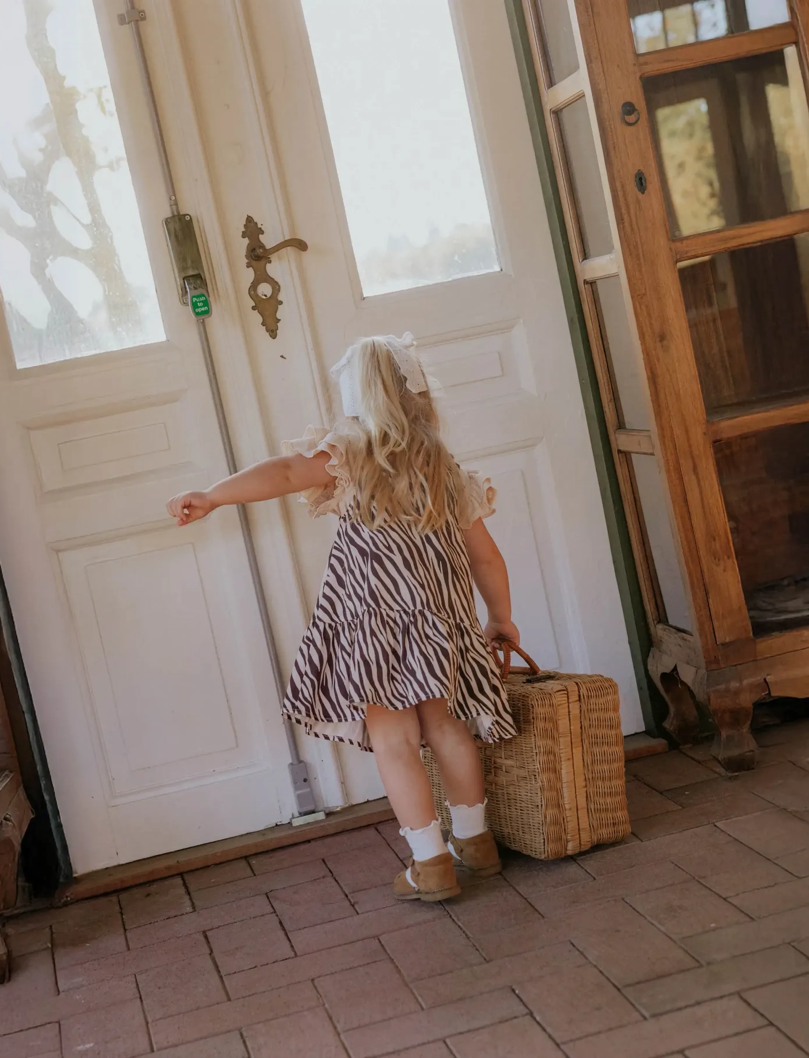 Fliink Duna Zebra Spencer Dress, 98, Multi/patterned, Kjoler > Dungaree-Kjole, Børn