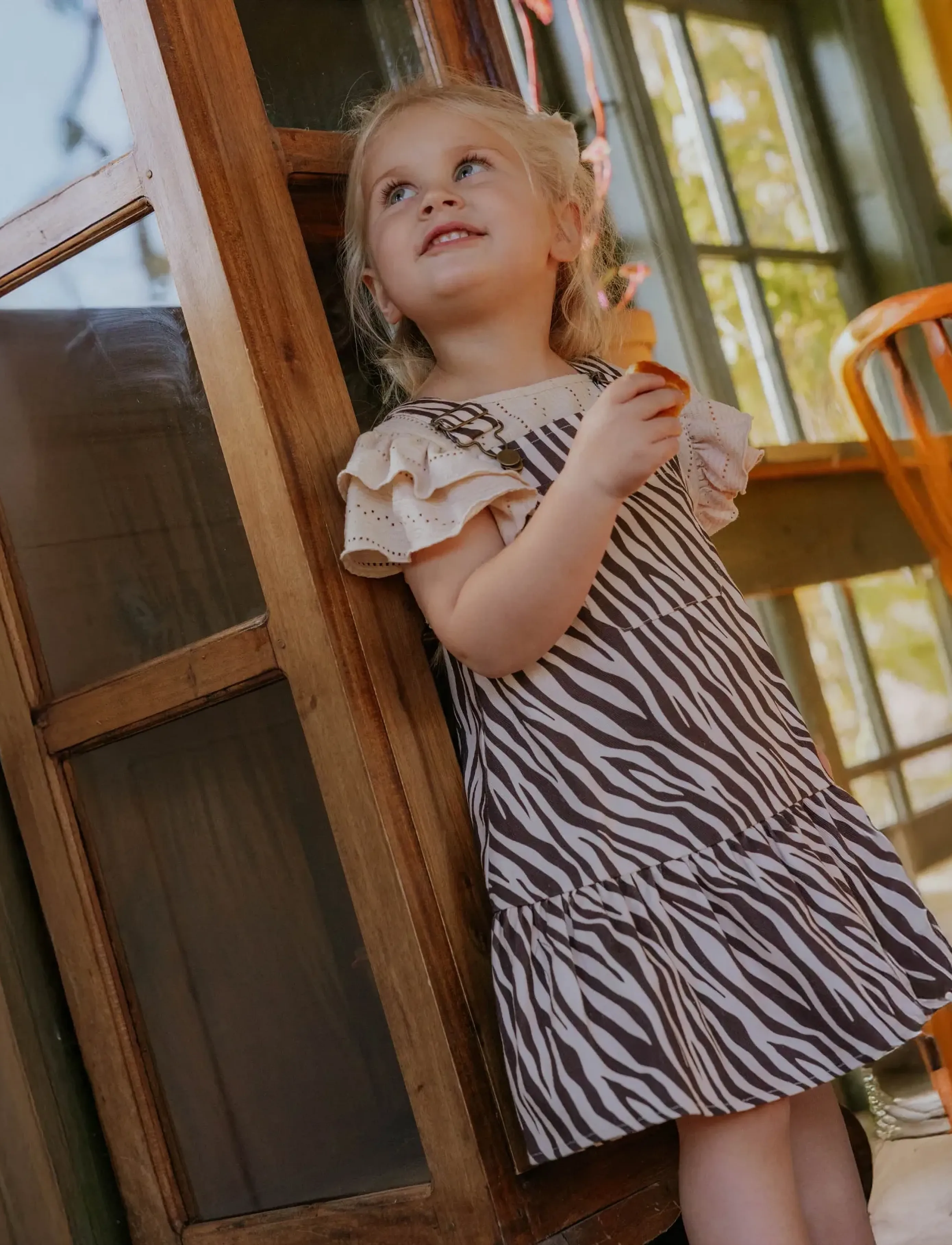 Fliink - DUNA ZEBRA SPENCER DRESS - latzkleid - cream - 4