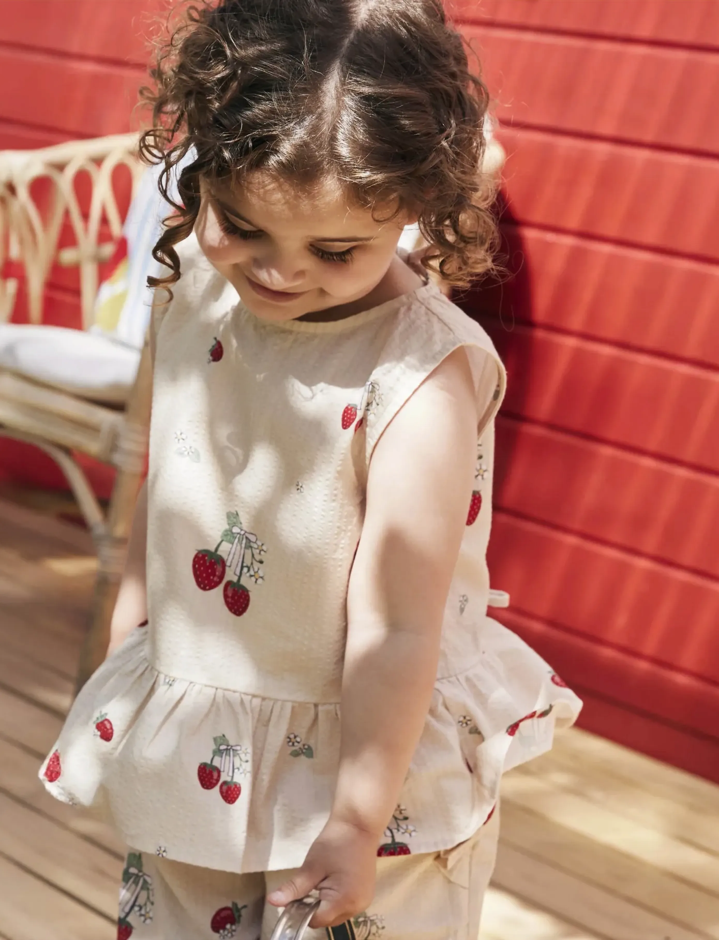 Fliink Elma Sl Top, 104, Oberteile, Beige - Blouses & Tunics, Kinder