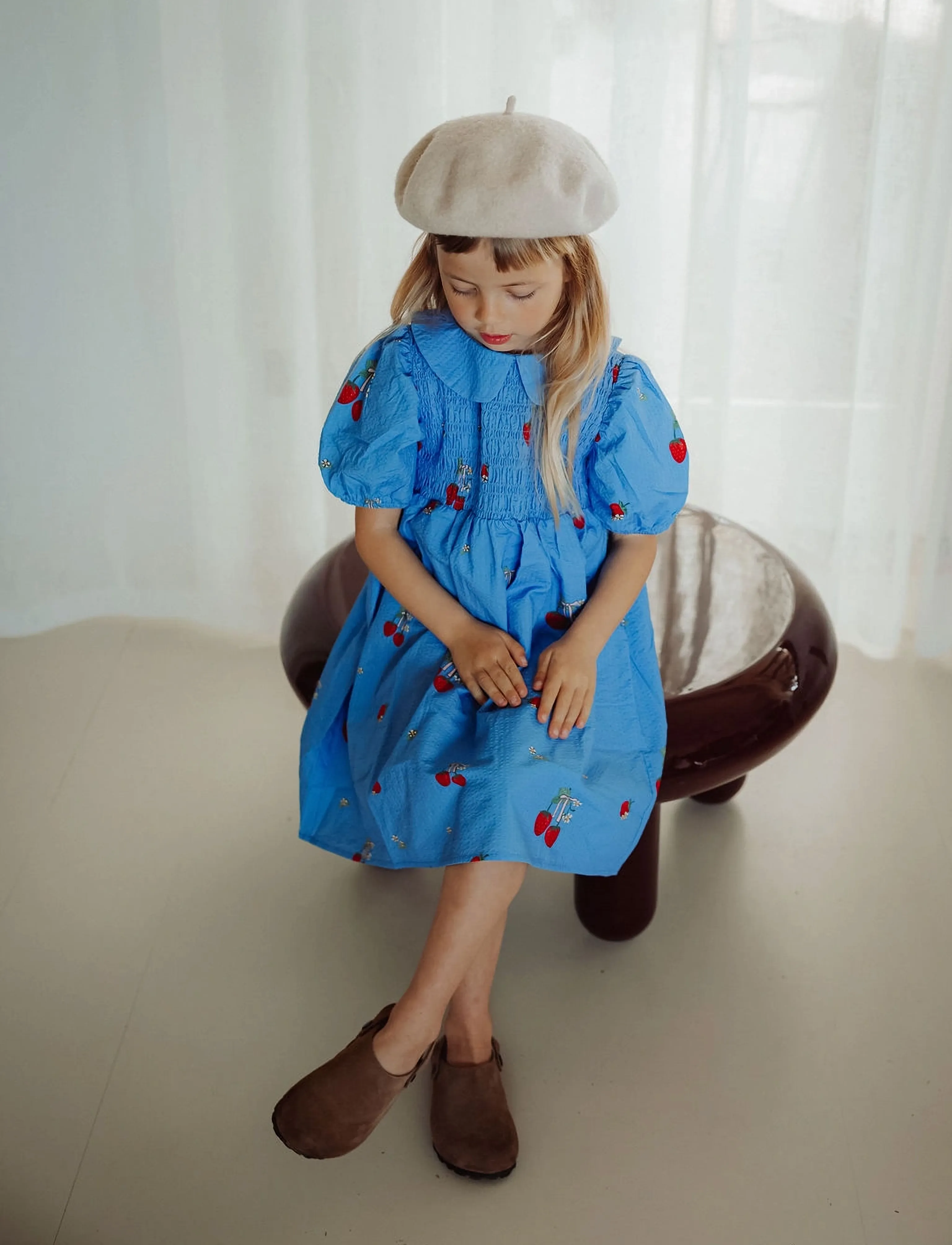 Fliink ELMA SS DRESS - Baby dresses - BLUE / blue