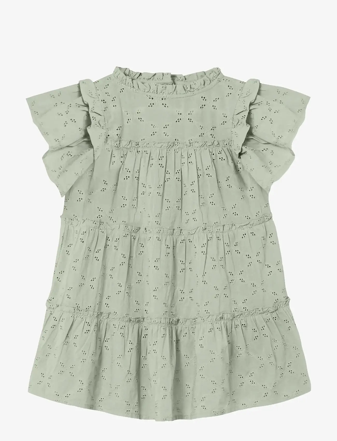 Fliink - HARPER DRESS - kurzärmelige babykleider - green - 0