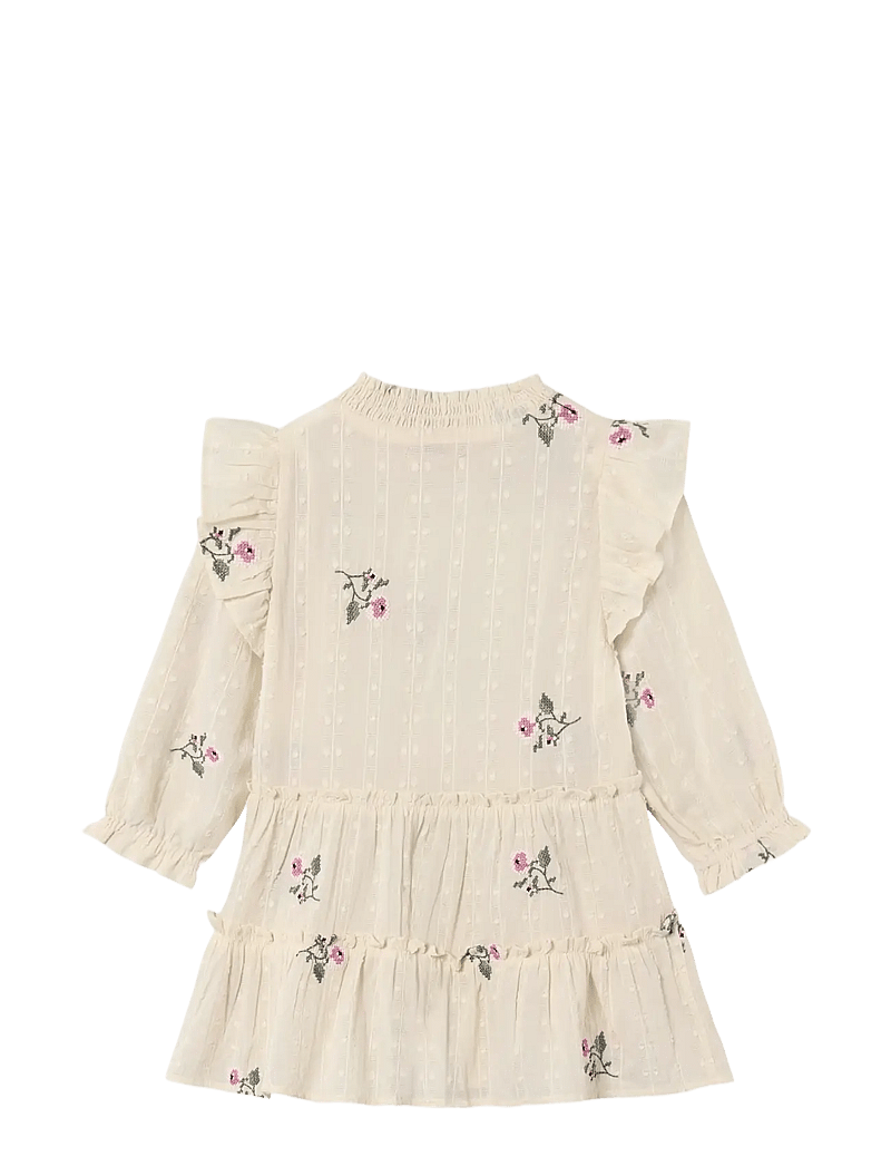 Fliink - DOBBY SS ROSE EMBR BLOUSE - långärmade babyklänningar - cream - 2