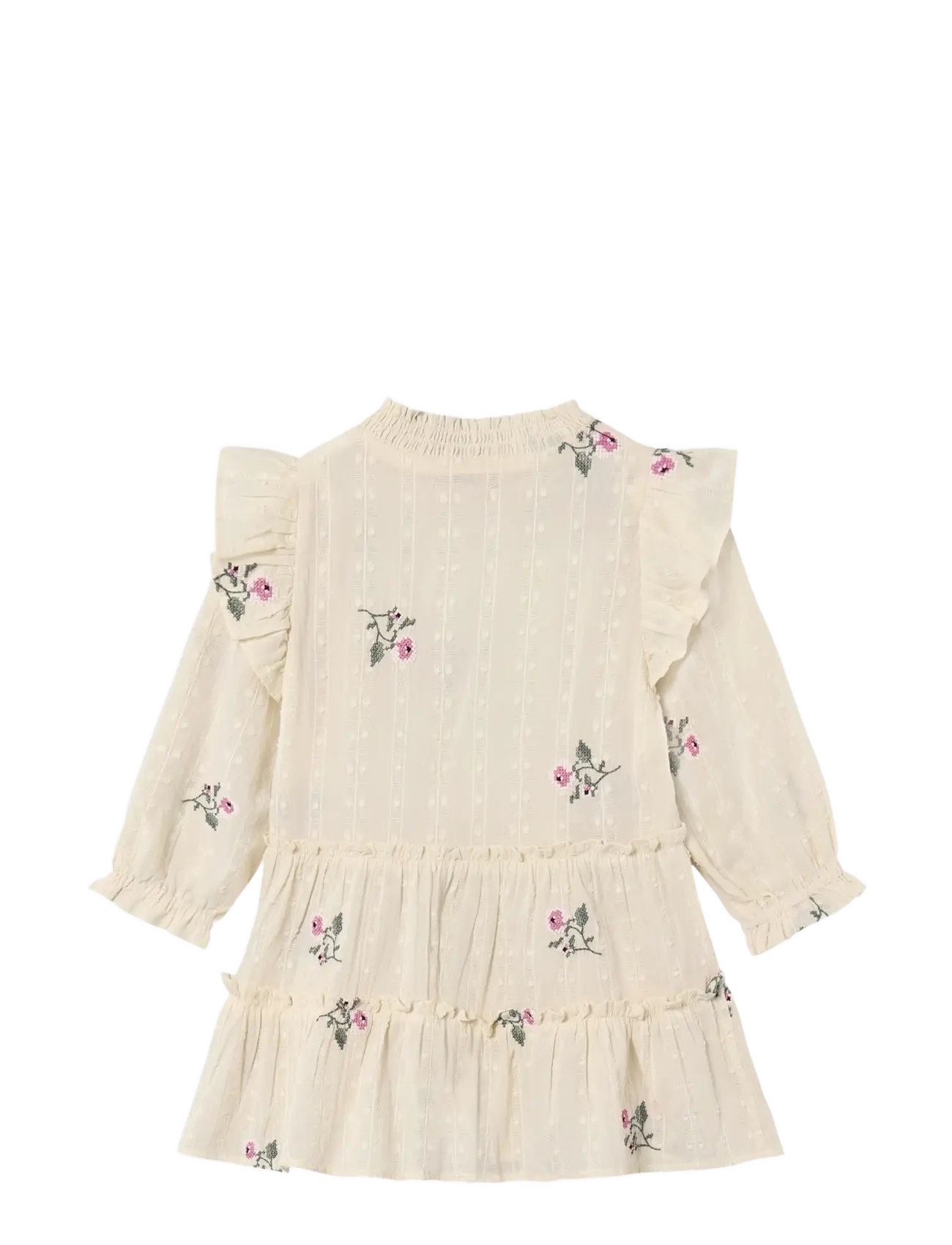 Fliink - DOBBY SS ROSE EMBR BLOUSE - pikkade varrukatega beebi kleidid - cream - 2