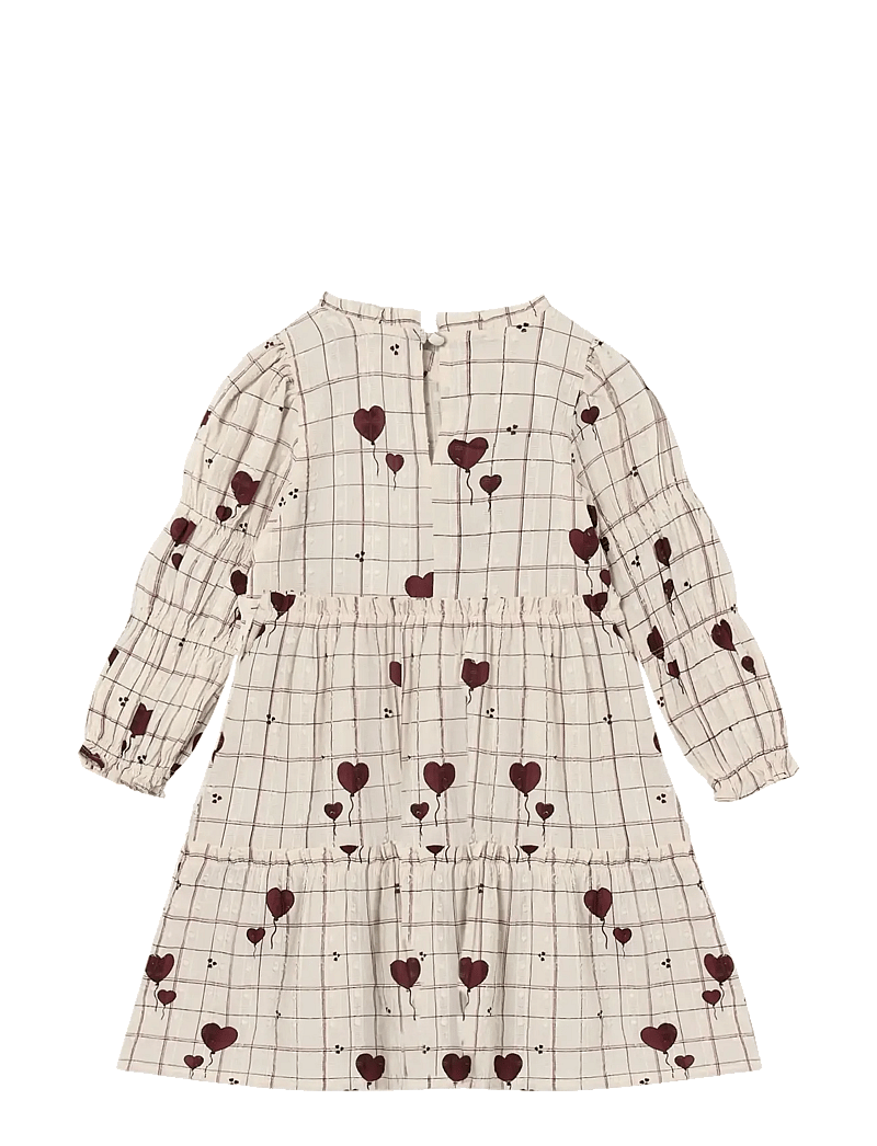 Fliink - ILOVE DRESS - pikkade varrukatega beebi kleidid - pink - 2