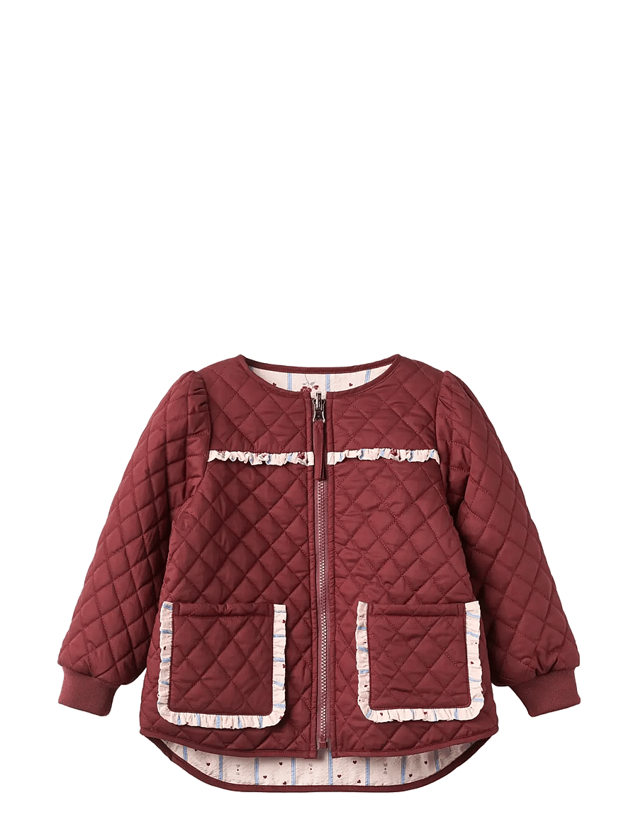 Fliink - KOTA REVERSIBLE FLOWER JACKET - tepitud jakid - burgundy - 1