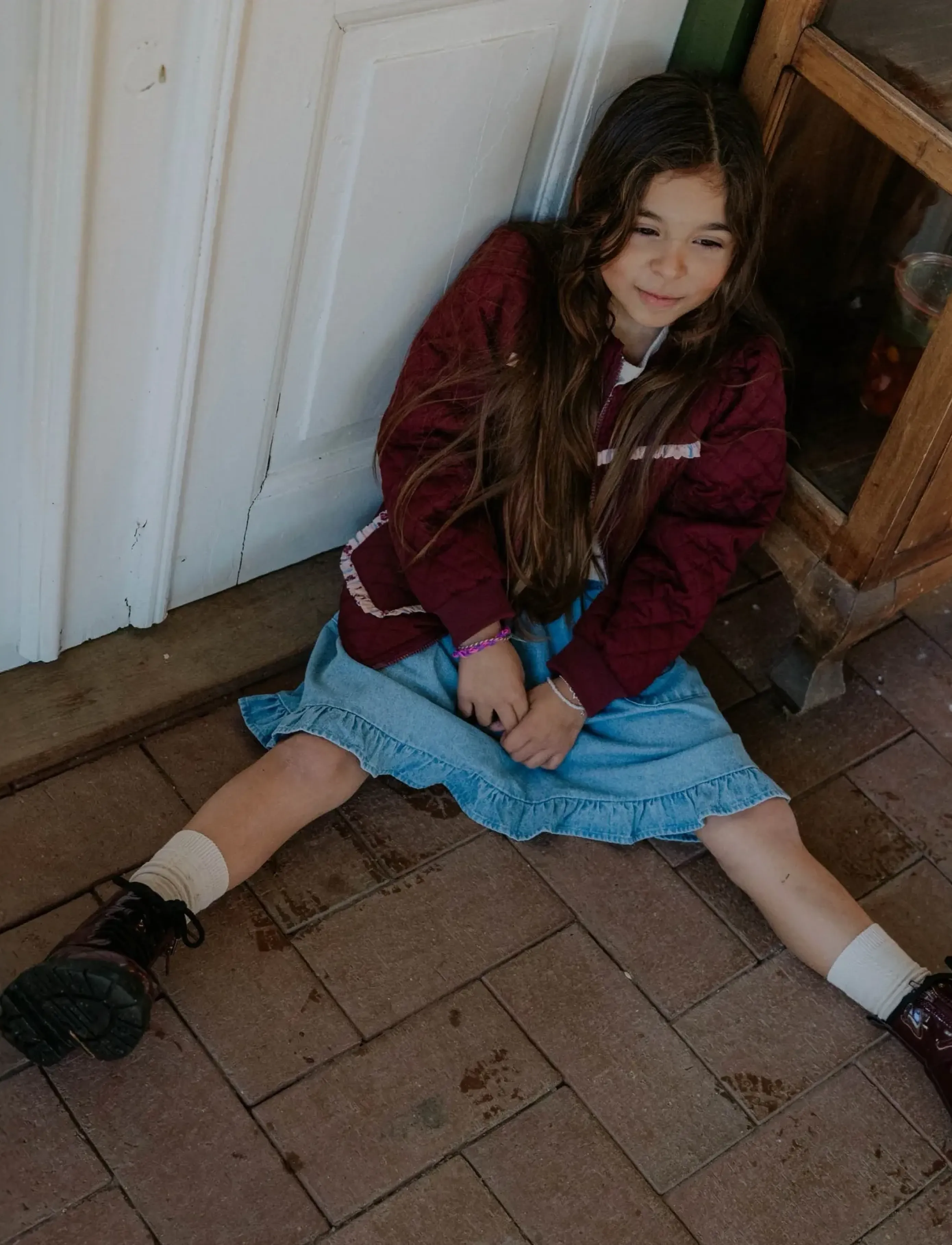 Fliink - KOTA REVERSIBLE FLOWER JACKET - quilted jassen - burgundy - 5