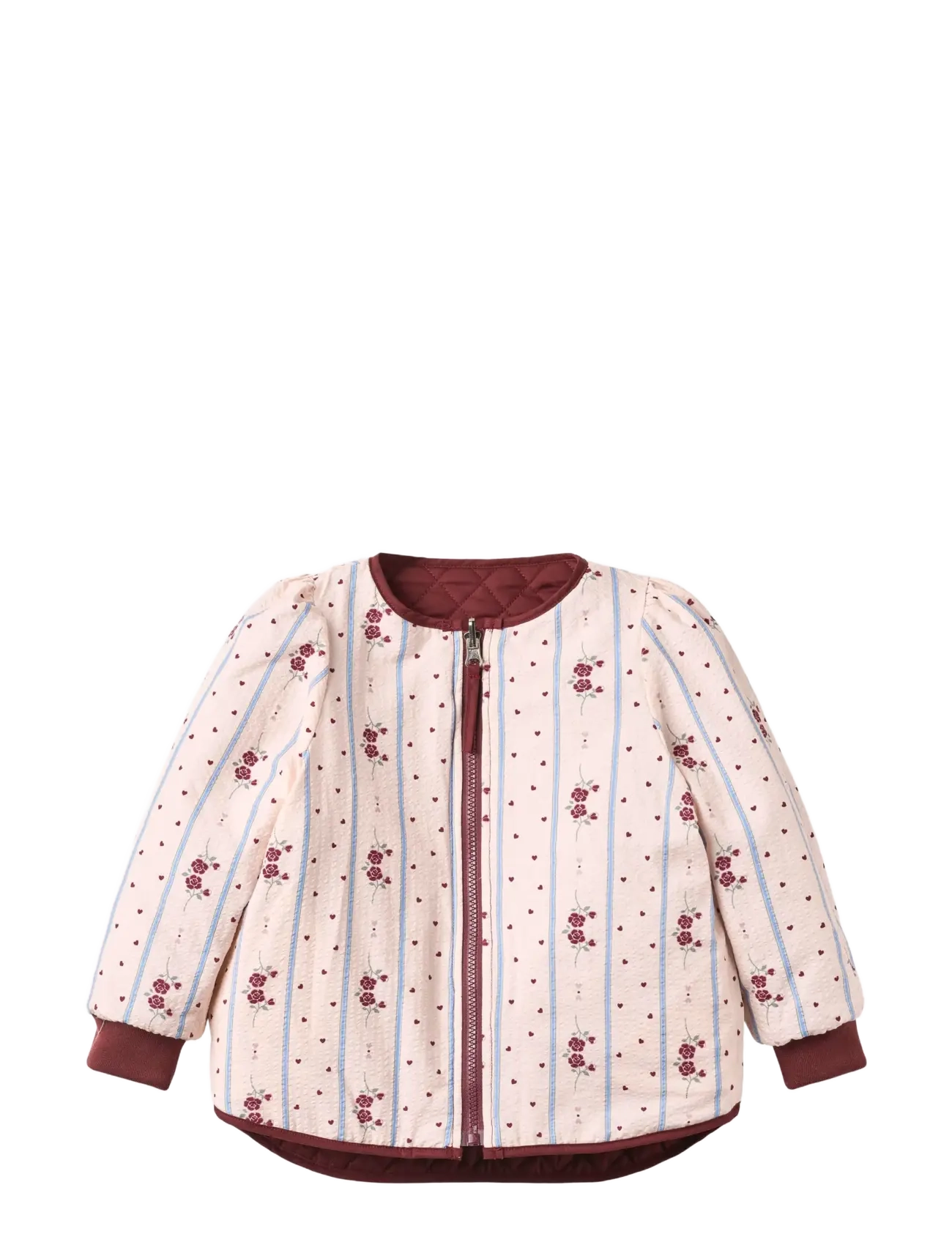 Fliink - KOTA REVERSIBLE FLOWER JACKET - quilted jassen - burgundy - 3