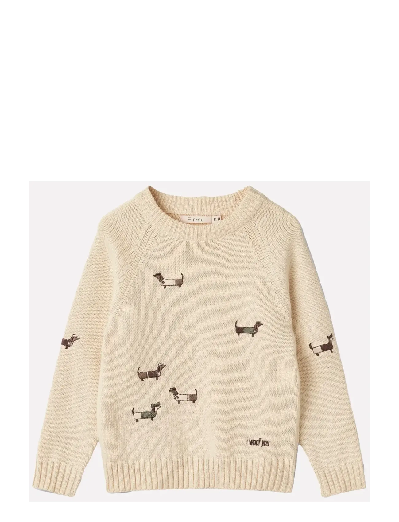 FLIINK Mahdi Dog Pullover Cream - 95 - Kinder