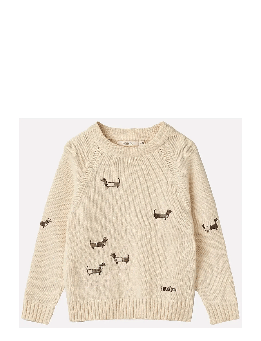 Fliink - MAHDI DOG PULLOVER - neulepuserot - cream - 1
