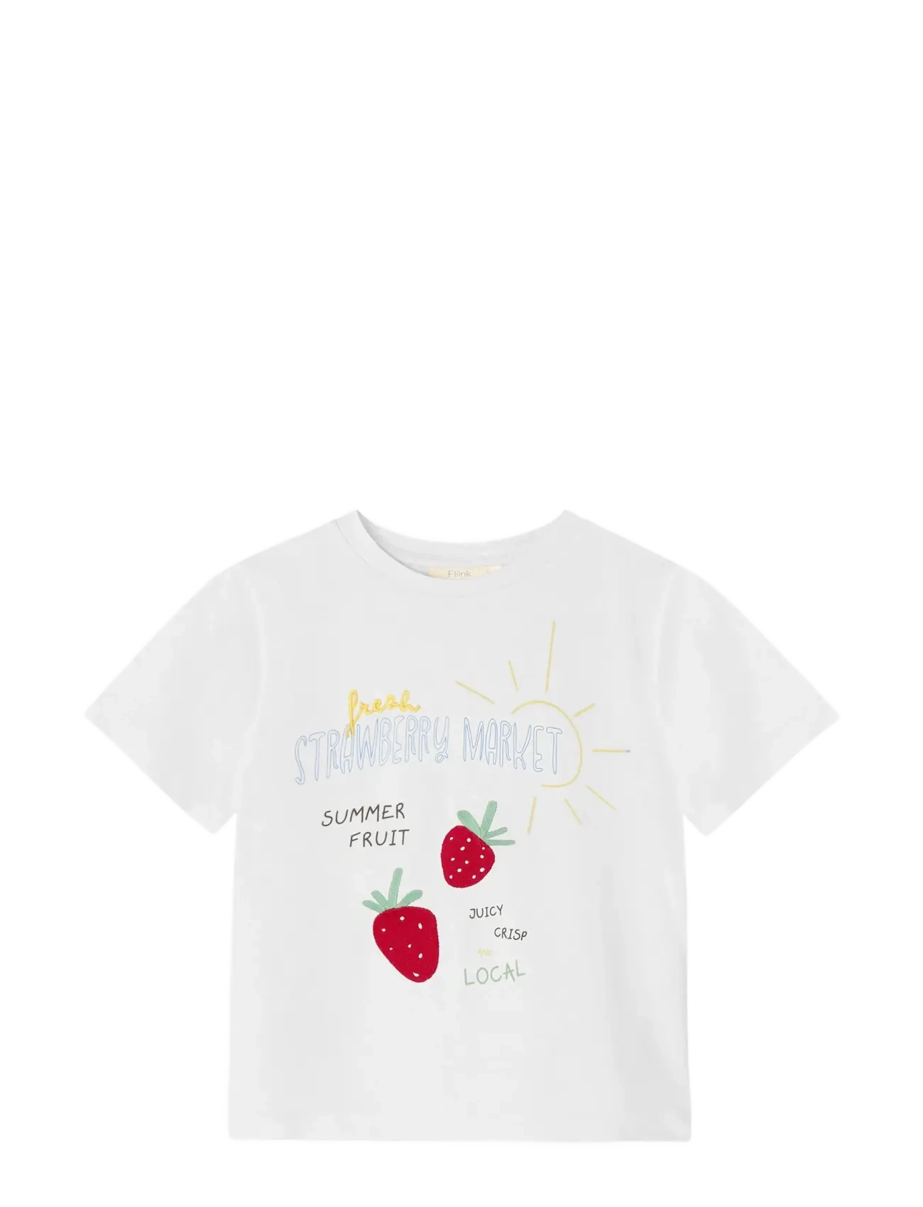 Fliink SOMMER STRAWBERRY T-SHIRT - Riided - WHITE / white