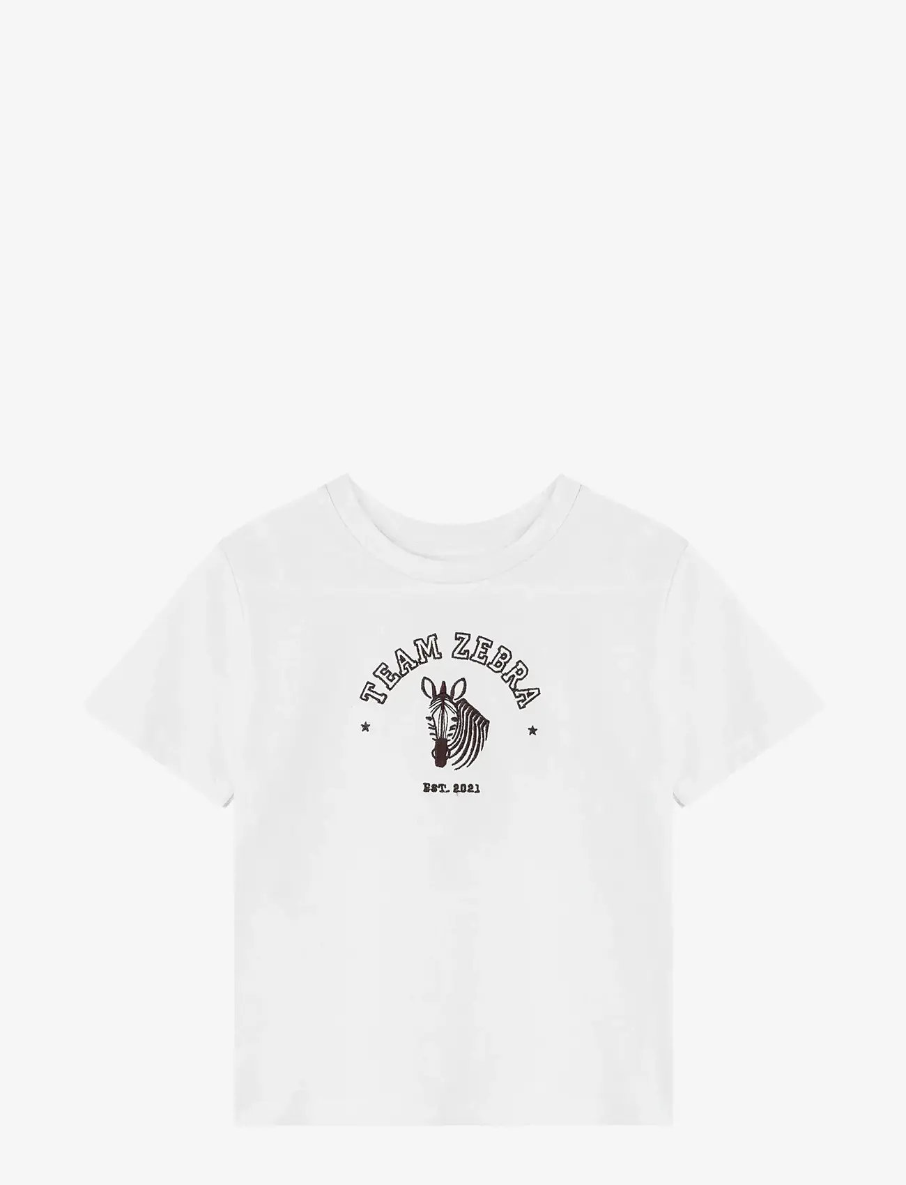 Fliink - SOMMER ZEBRA T-SHIRT - kortärmade t-shirts - white - 1