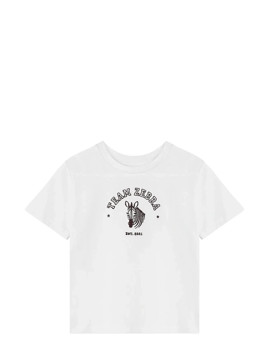 Fliink - SOMMER ZEBRA T-SHIRT - kurzärmelige - white - 1