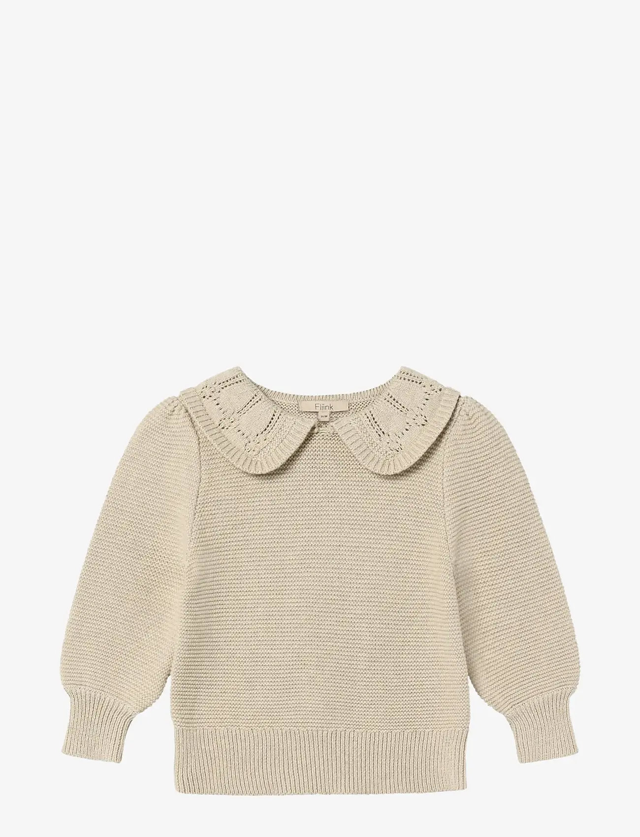 Fliink - JULIE LS KNIT BLOUSE - jumpers - cream - 0