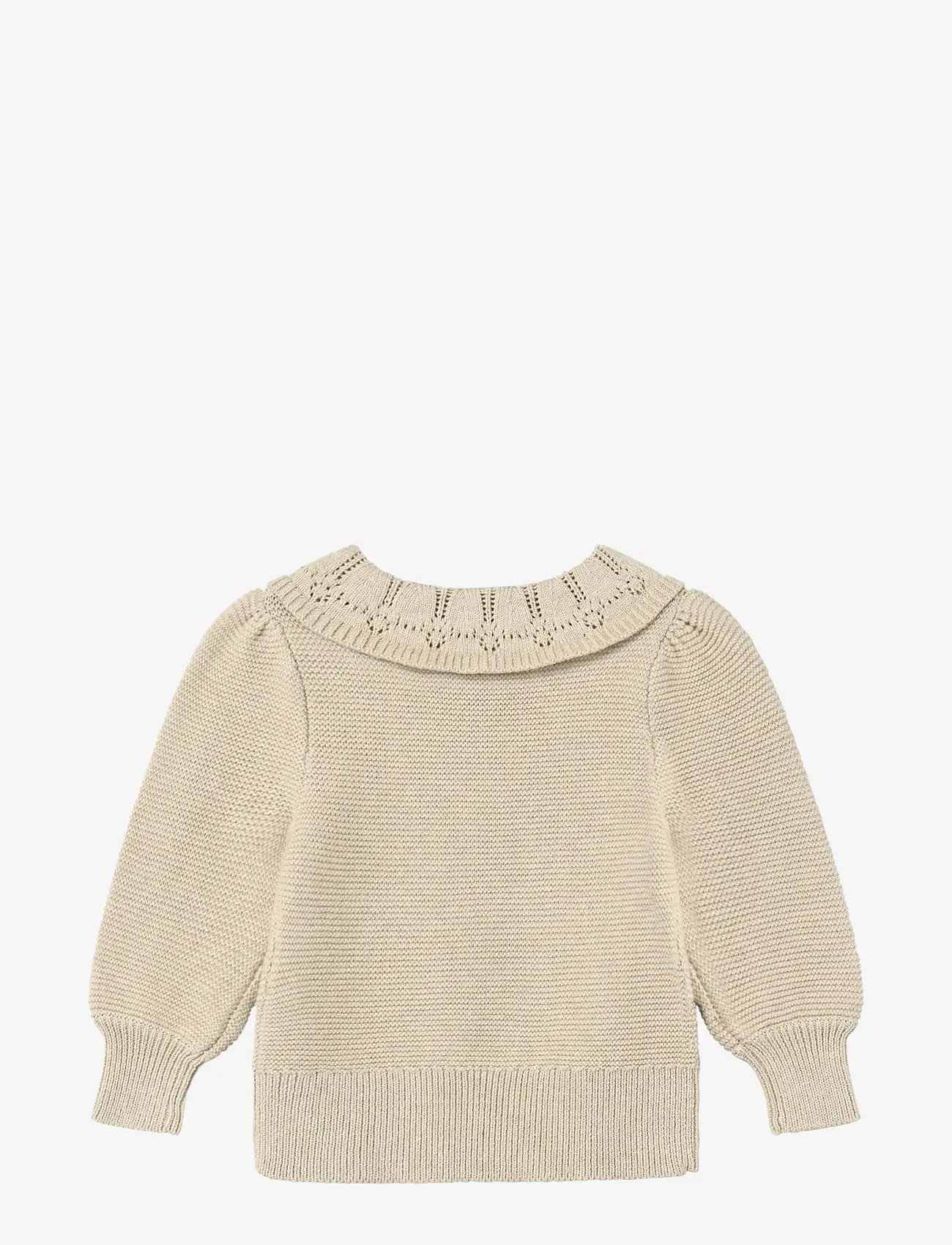 Fliink - JULIE LS KNIT BLOUSE - jumpers - cream - 1