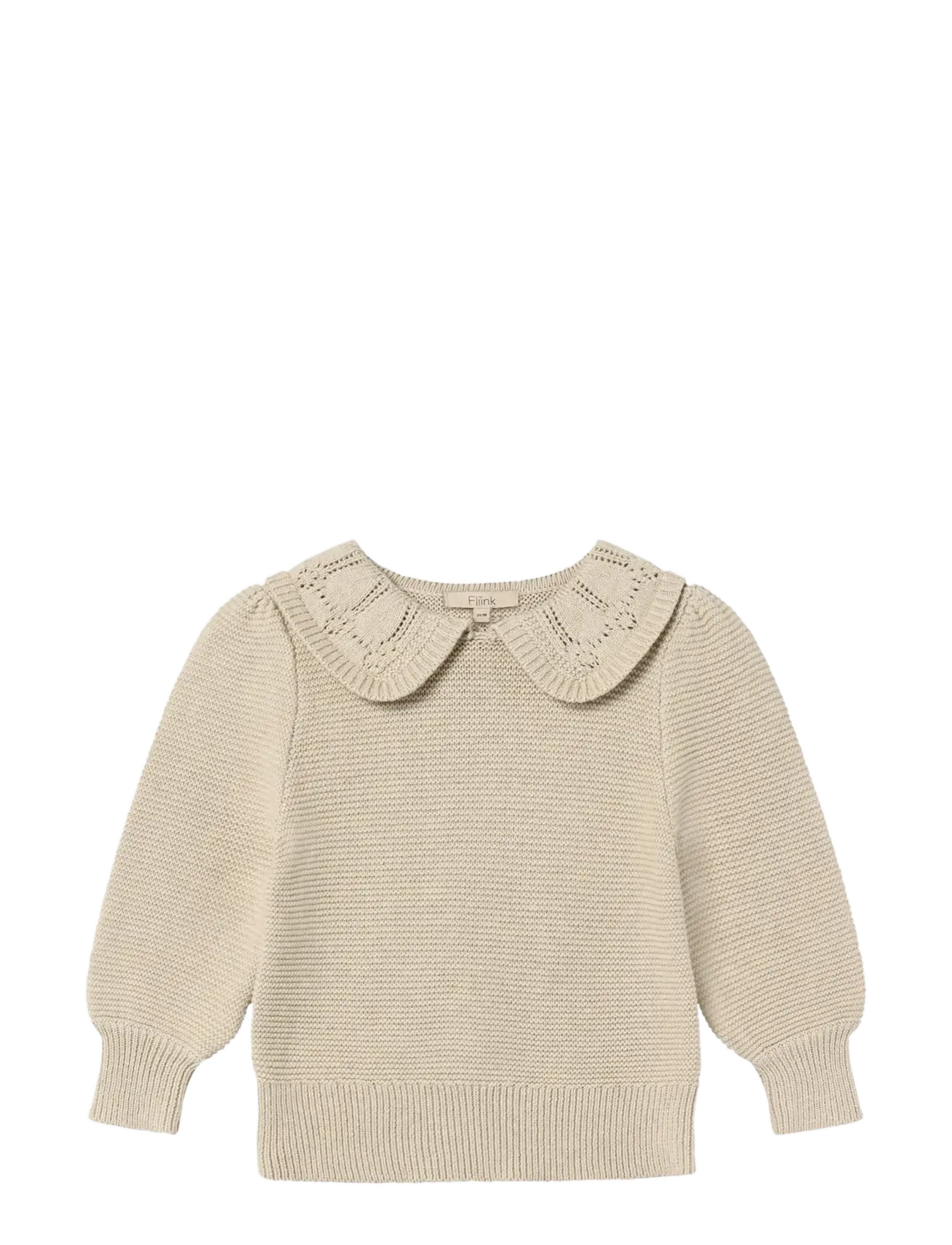Fliink Julie Ls Knit Blouse, 4-5Y(110 cm), Cream, Strik > Pullovere, Børn