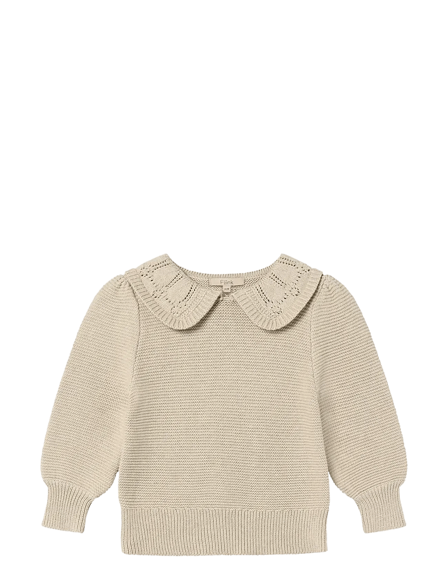 Fliink - JULIE LS KNIT BLOUSE - trøjer - sandshell - 0